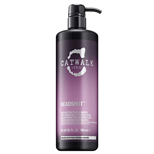 TIGI Catwalk Headshot Reconstructive Shampoo for Men & Women - 25.36 oz | Repairing Damaged Hair | Salon-Quality Shampoo for Dry, Frizzy & Color-Treated Hair | Perfect for Daily Use & Professional Styling
