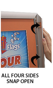Premium Designer Snap Frames for 8.5x11 Posters - Includes 1 Wide Matboard - Perfect for Home Decor, Office Displays & Art Exhibitions