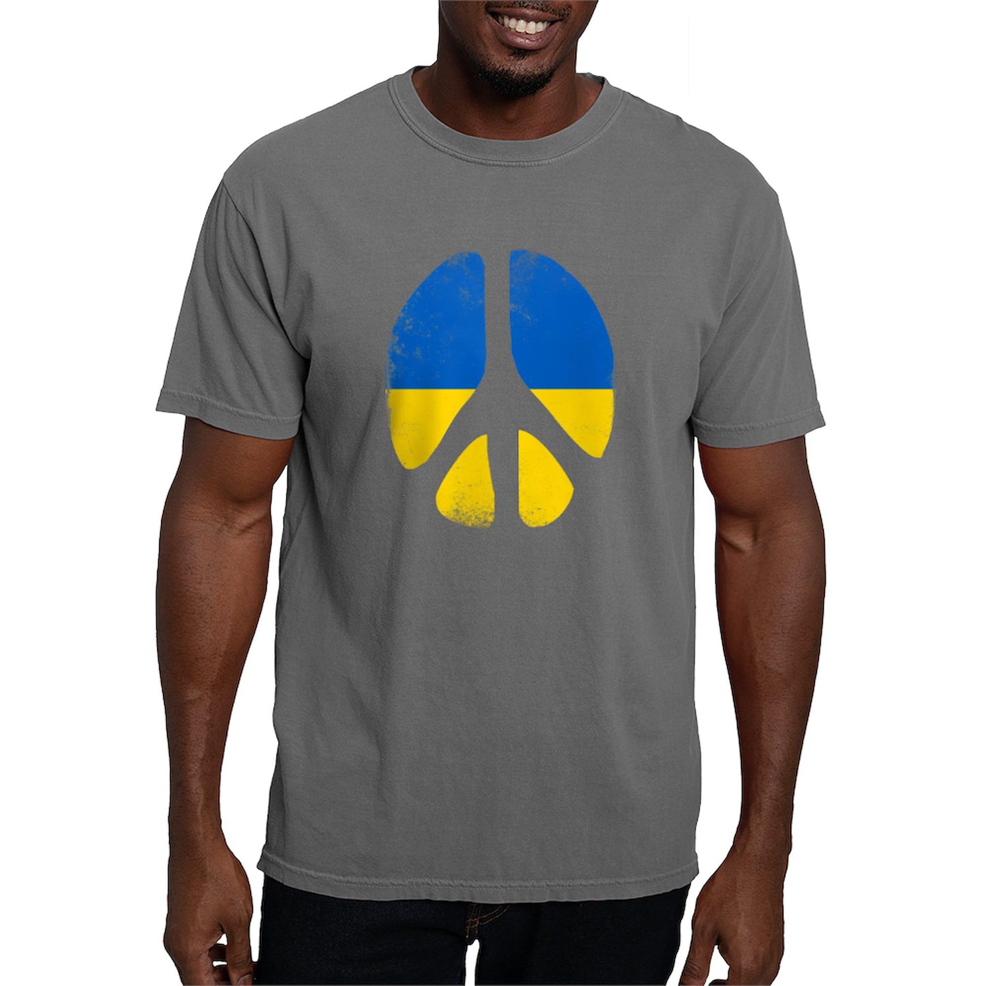 Peace in Ukraine T-Shirt for Men - Comfort Colors Soft Cotton Tee - Casual Wear for Protests, Rallies & Everyday Support