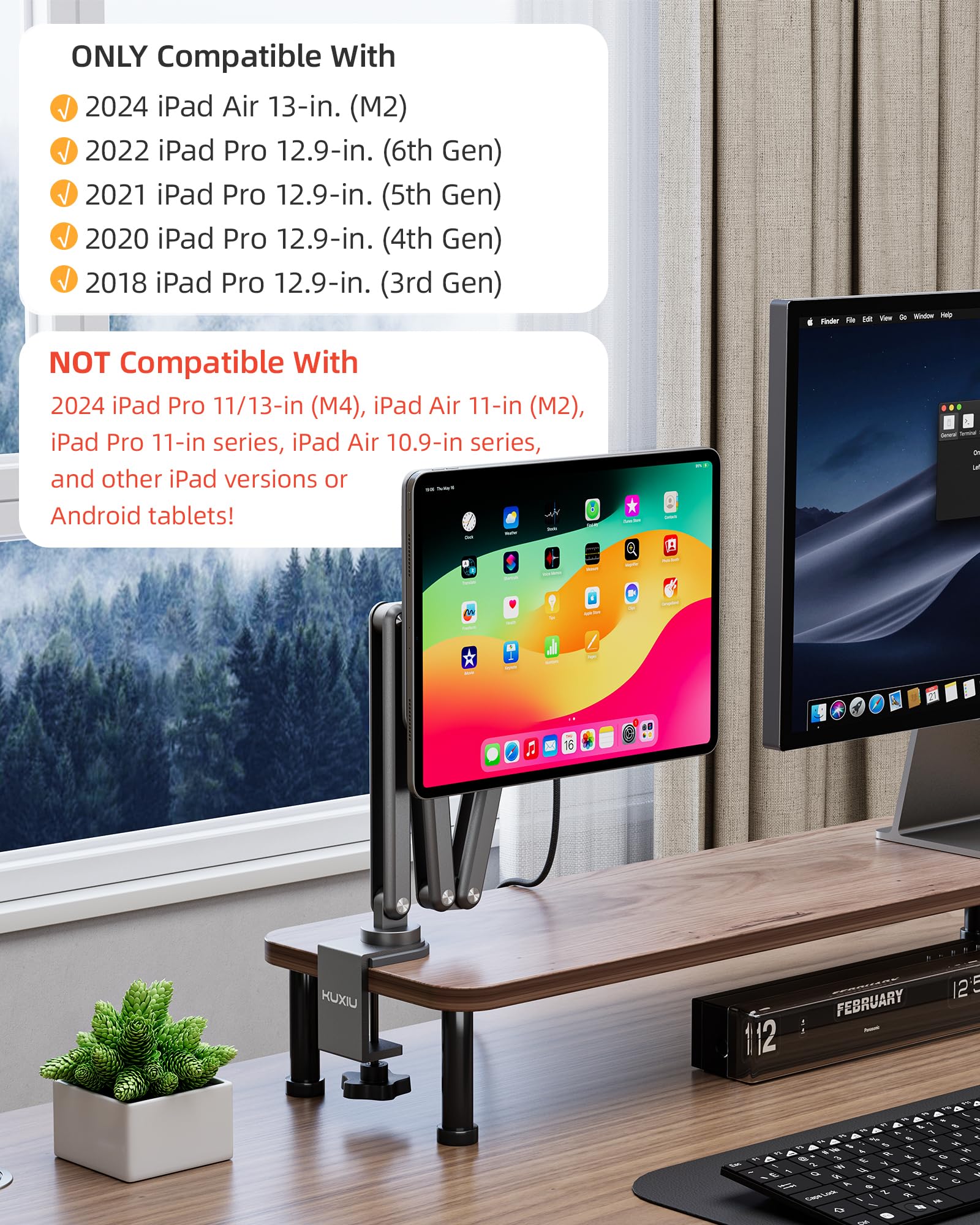 KU XIU Magnetic Wireless Charging Stand for iPad Pro 12.9