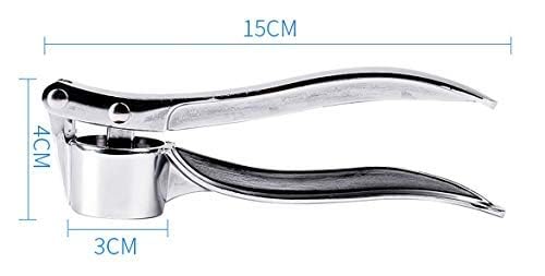 Premium Stainless Steel Garlic Press - Heavy Duty Zinc Alloy Garlic Crusher, Peeler & Chopper for Fresh Garlic Puree | Ideal for Cooking, Baking & Meal Prep