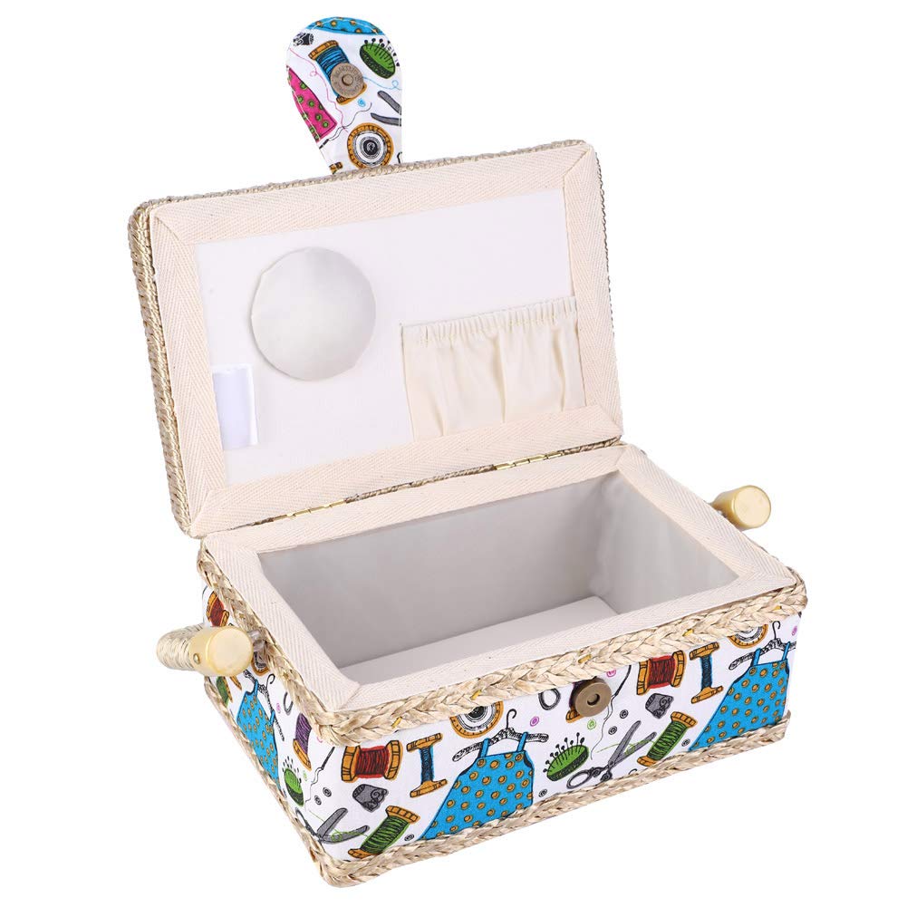 Portable Sewing Box with Needle Storage - Multifunctional Sewing Basket for Fabric, Craft & DIY Projects - Perfect for Girls, Kids & Beginners - Ideal for Home, Travel & Classroom Use