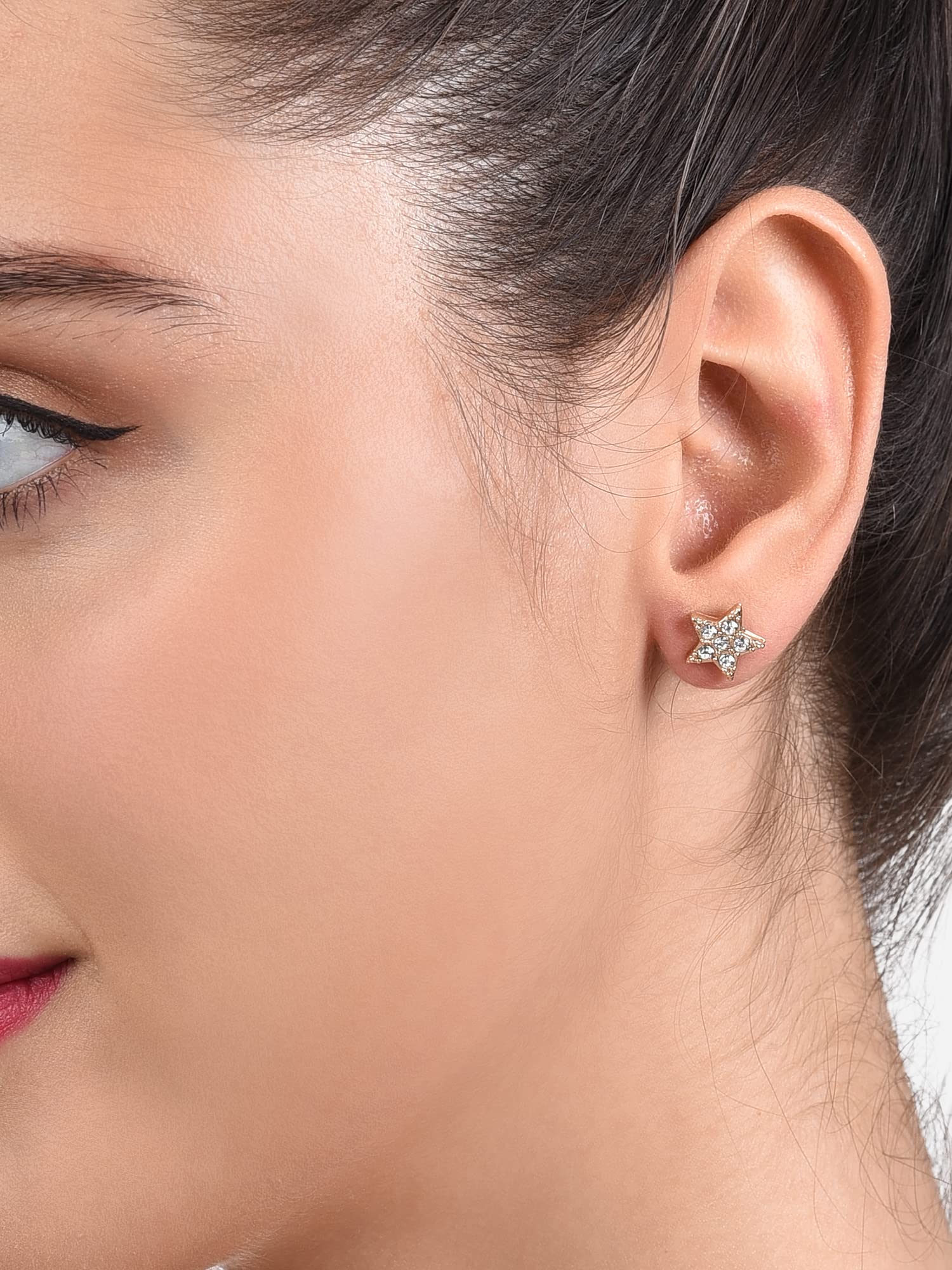 Zaveri Pearls Set of 25 Gold Tone Stud & Hoop Earrings for Women - Smart Casual Wear Jewelry - Perfect for Office, Party & Everyday Fashion Accessories