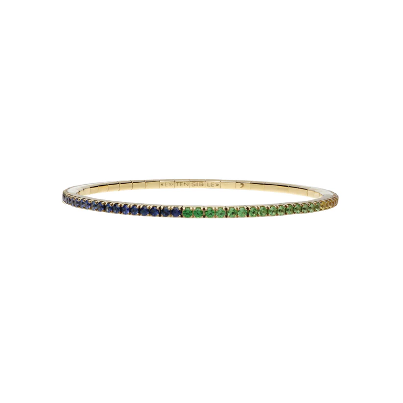 2.65 Carat Rainbow Stretch Bracelet for Women - Stretchy Crystal Beaded Elastic Band - Perfect for Parties, Gifts & Everyday Wear