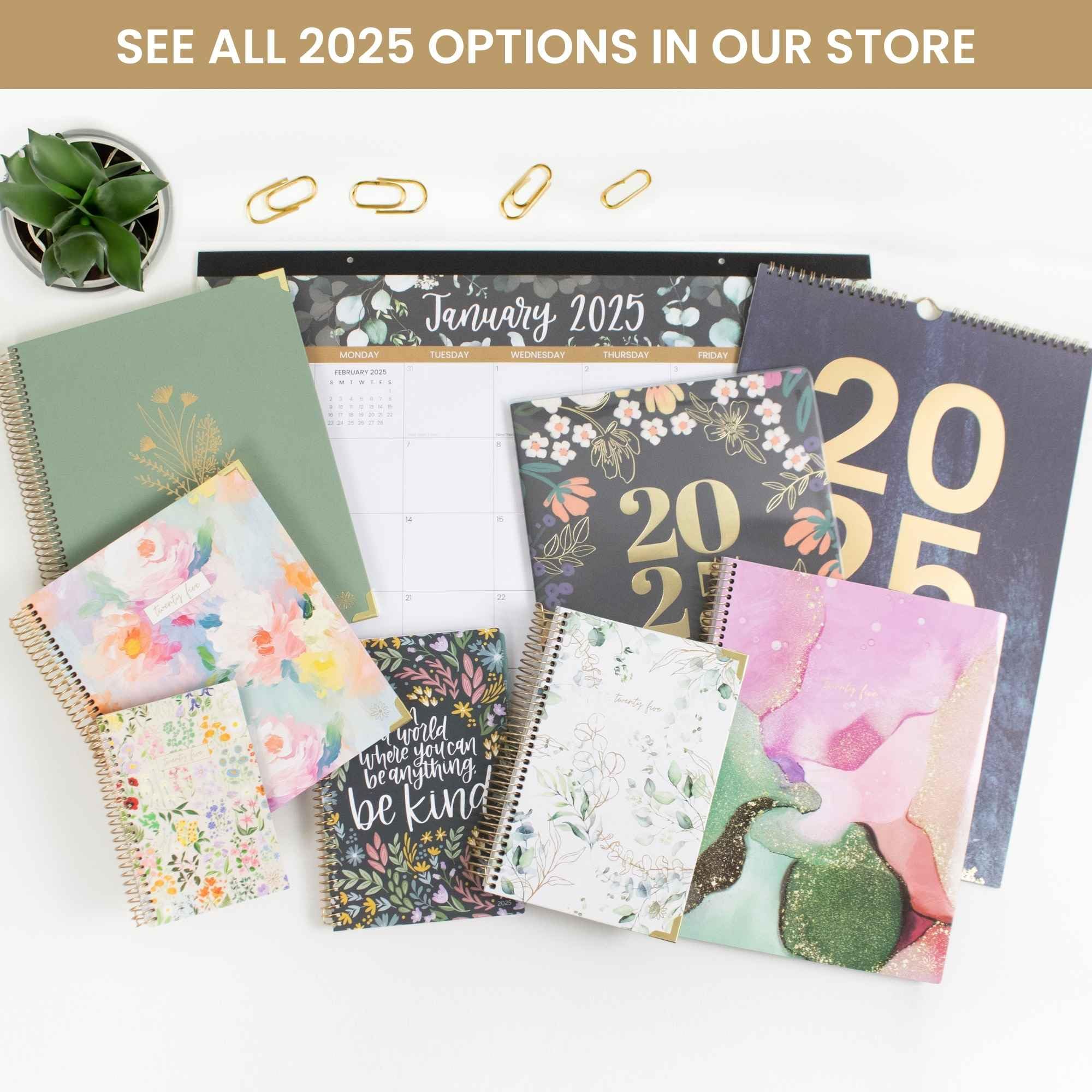 Bloom 2025 Hardcover Daily Planner - 8.5