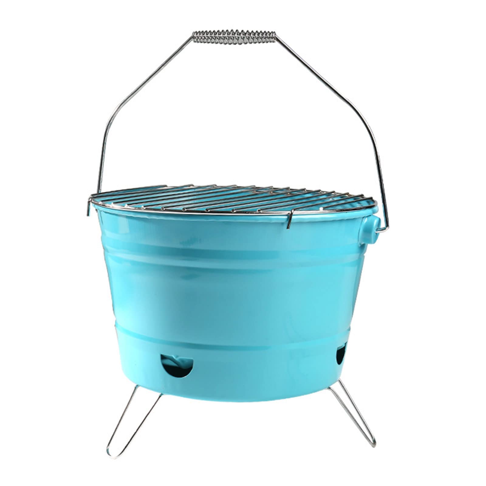 HXXXIN Charcoal Heating Stove - Smokeless BBQ Grill for Outdoor Cooking, Camping & Office Heating | Portable Brazier Stove with Green Finish | Perfect for Backyard Parties, Picnics & Winter Warmth
