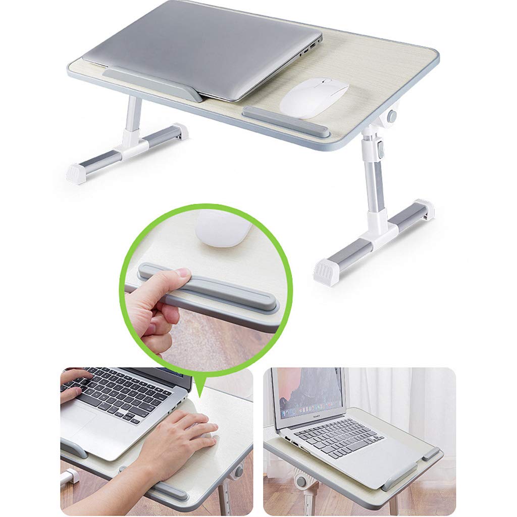 Adjustable Laptop Stand for Bed & Sofa - Foldable Couch Table with Portable Breakfast Tray for Reading, Painting, Office Work - Black (52x30x24.5cm) - Perfect for Home Office, Living Room & Bedroom Use