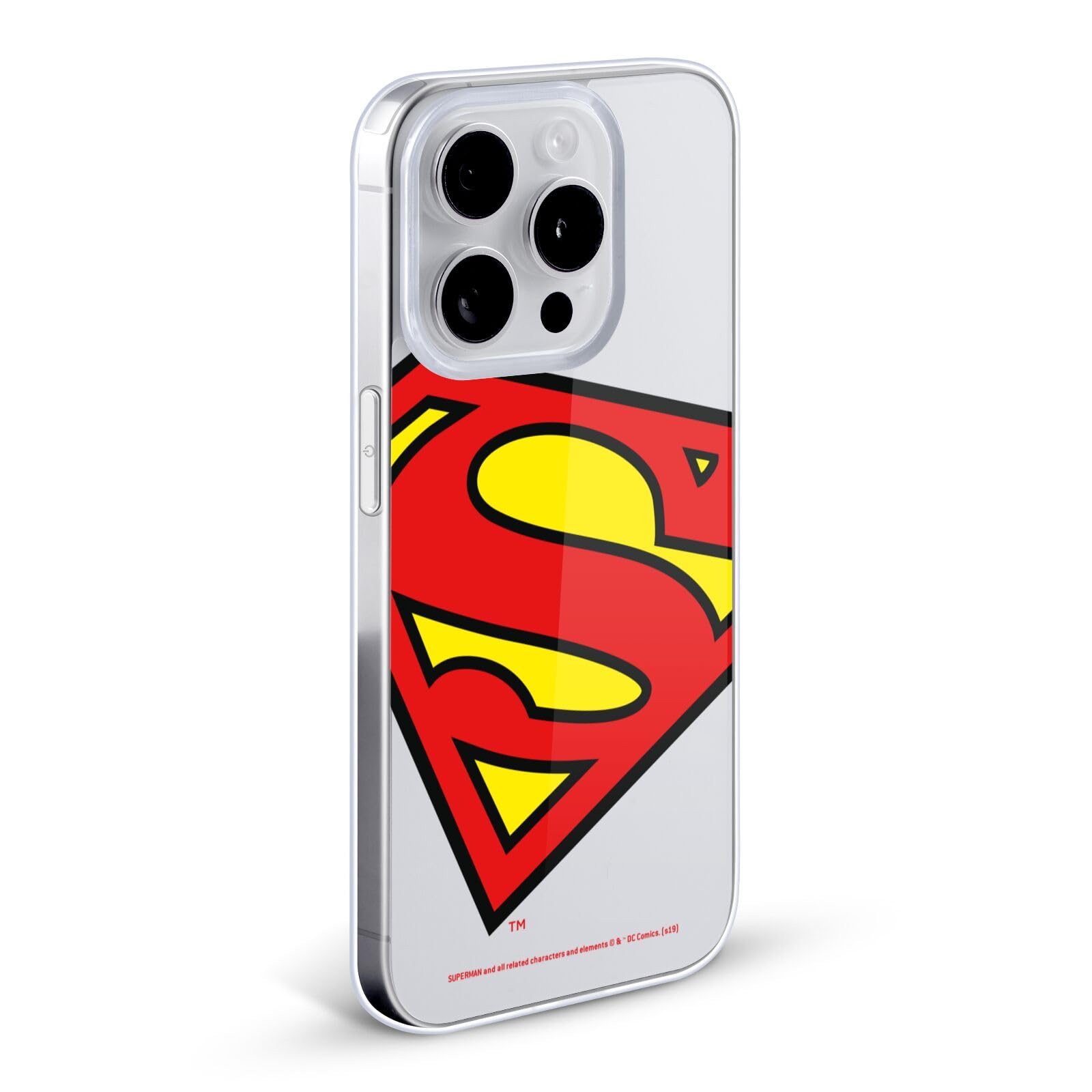 Officially Licensed Superman DC Comics Oversized Logo Soft Gel Case for Apple iPhone 11 Pro Max - Durable Protection with Superhero Style - Perfect for Fans, Daily Use & Gift Giving