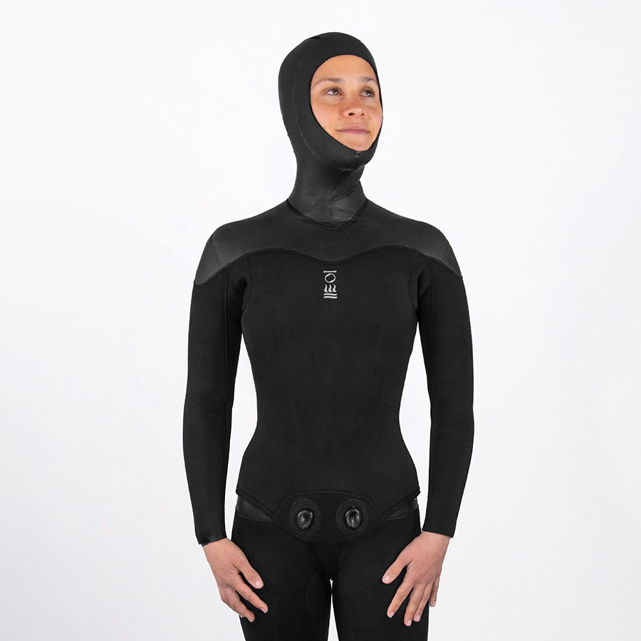 Fourth Element RF2 Open Cell Hooded Wetsuit Jacket 6/5/4mm for Women - Premium Scuba Diving & Cold Water Surfing Gear