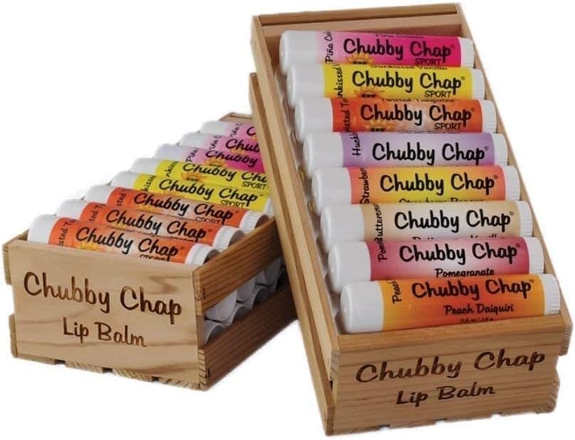 24 Pack Variety Pack Chubby Chap Lip Balm - Moisturizing Giant Chapstick for Dry Lips - Perfect for Winter, Outdoor Activities & Daily Hydration