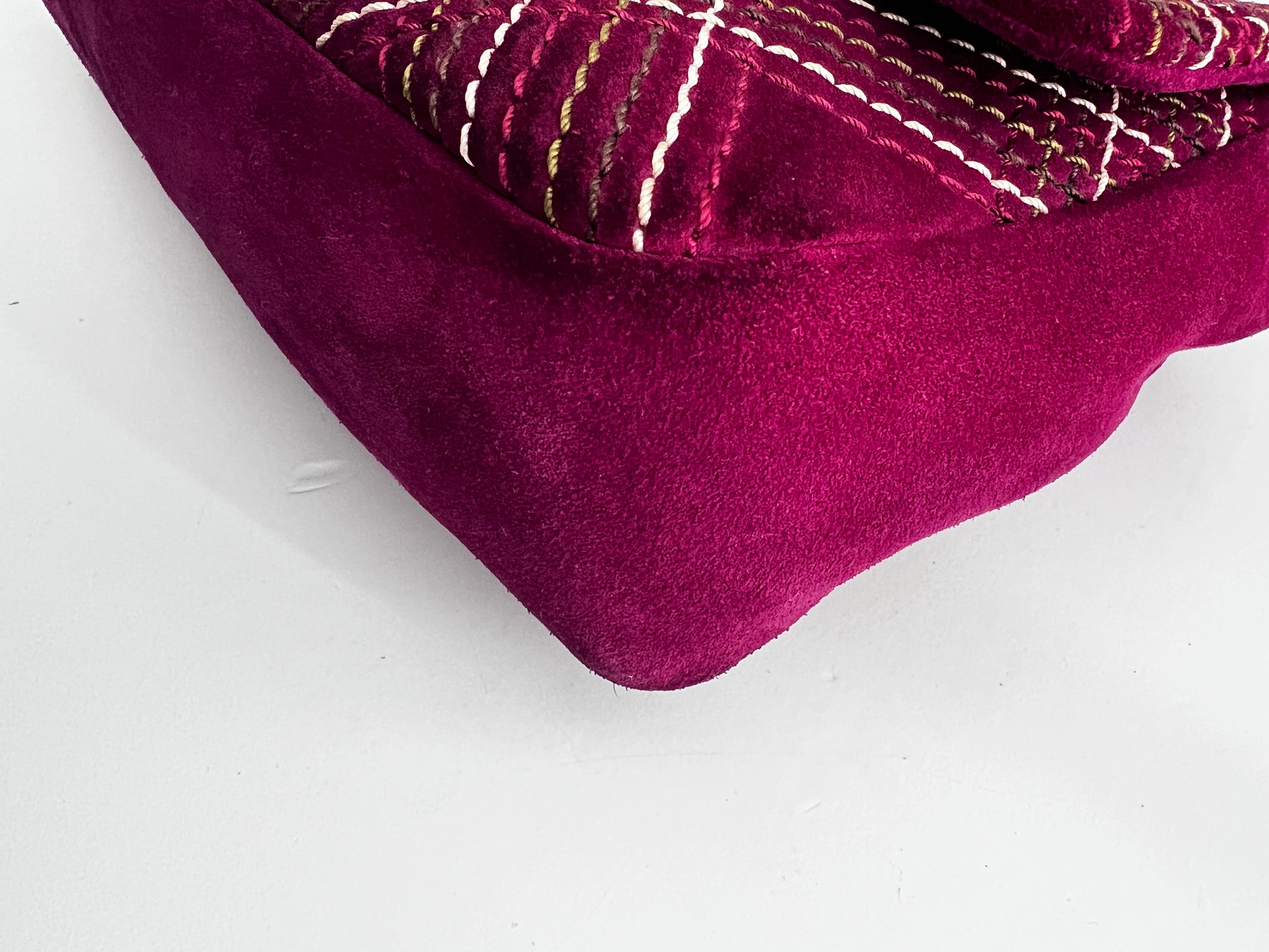 Chanel Burgundy Suede Quilted Flap Bag - Luxury Designer Handbag for Women, Perfect for Evening Parties & Special Occasions
