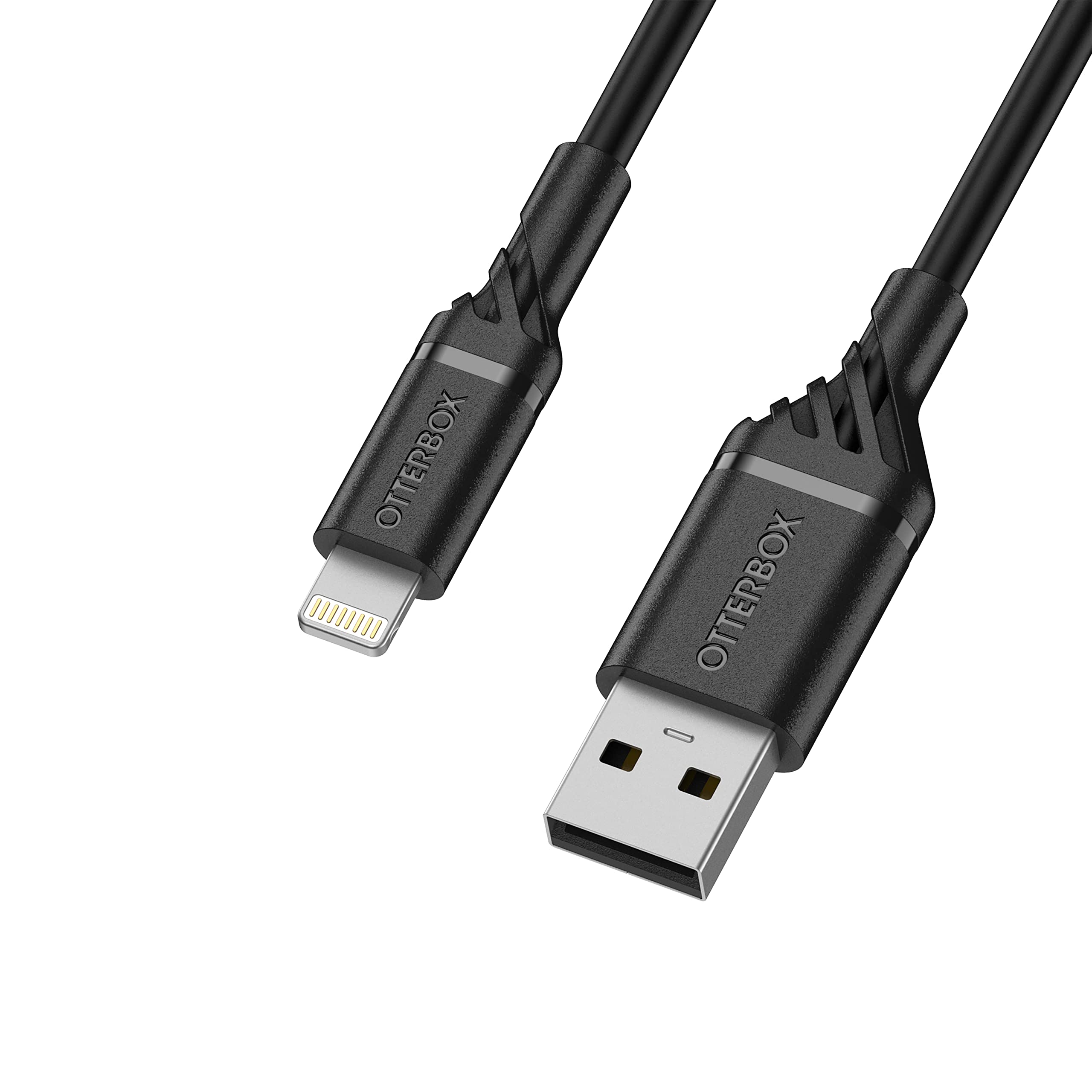 OtterBox USB-A to Lightning Cable 1M (3.3ft) - Durable Charging Cord for iPhone, iPad - Fast Charging & Sync - Perfect for Home, Office & Travel - Black