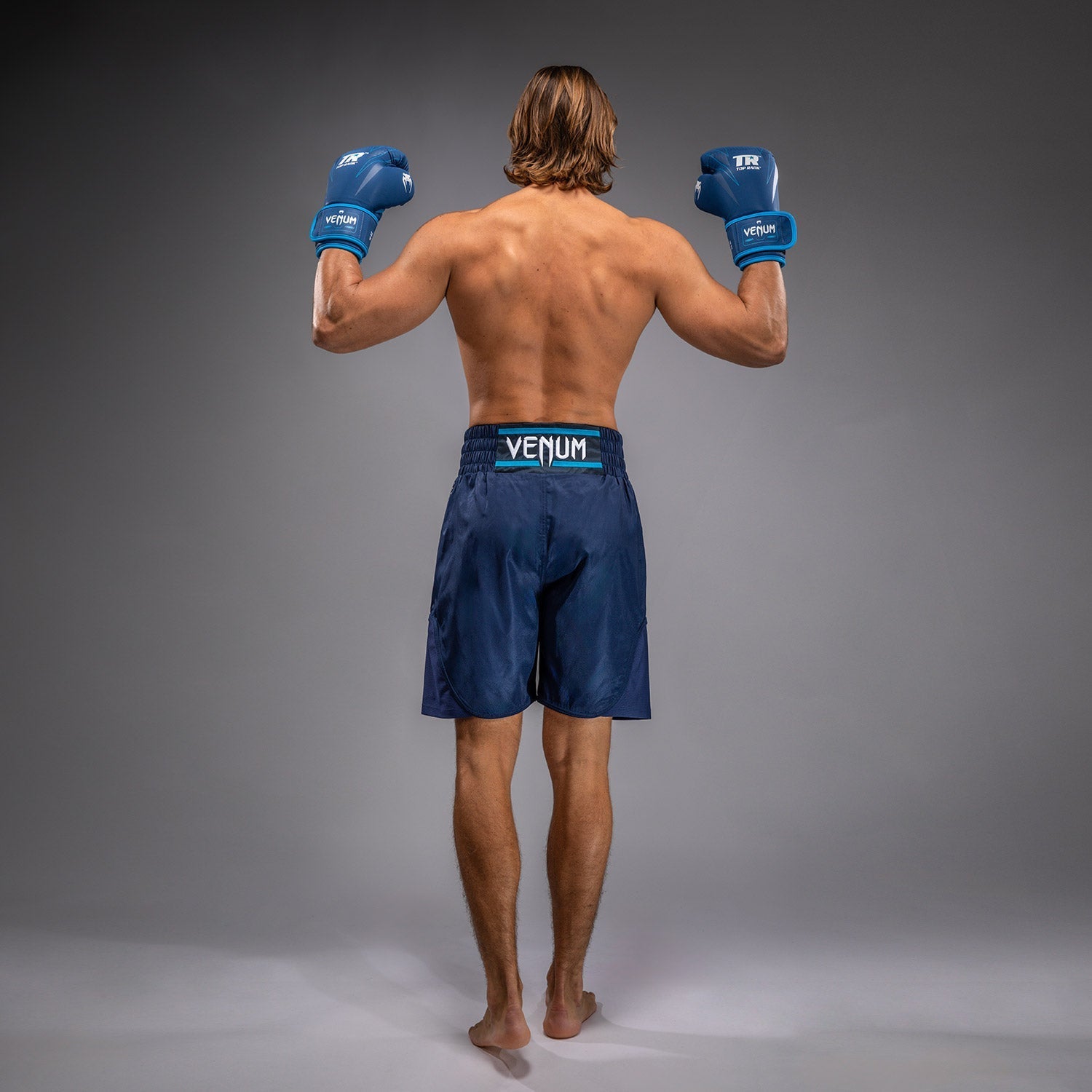Venum x Top Rank Original Men's Boxing Shorts - Navy Blue MMA Training & Competition Shorts for Fighters & Athletes