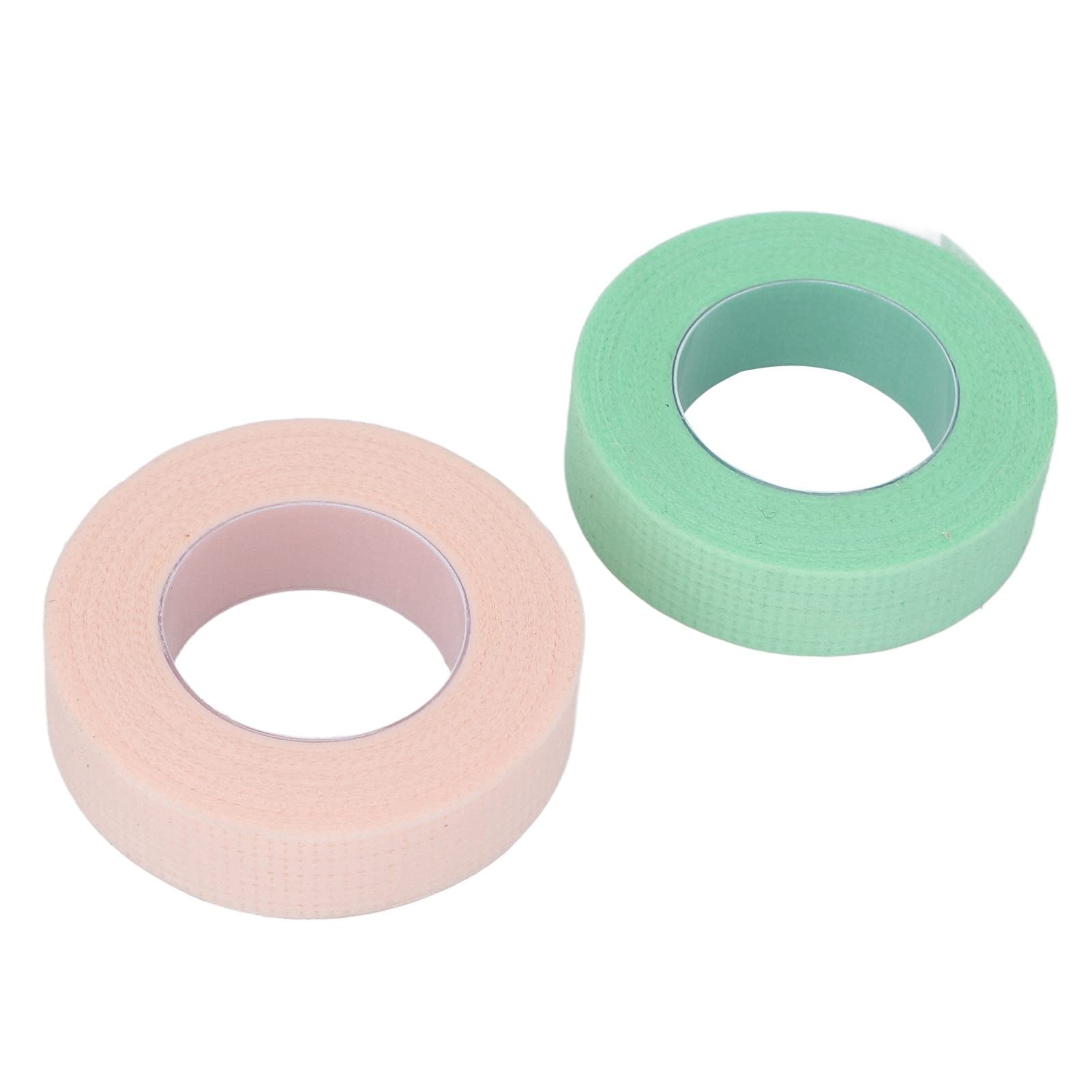 10 Rolls Eyelash Extension Tape - Green & Pink Breathable Adhesive Fabric Tape for Professional Lash Extensions | Hypoallergenic, Micropore Design | Perfect for Salon Use & DIY Lash Artists