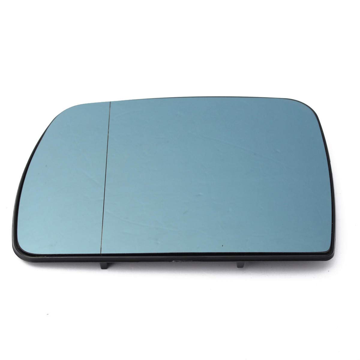 Blue Tinted Heated Left Side Door Wing Mirror Glass Replacement for BMW X5 E53 (1999-2006) - Perfect for Winter Driving & Enhanced Night Visibility