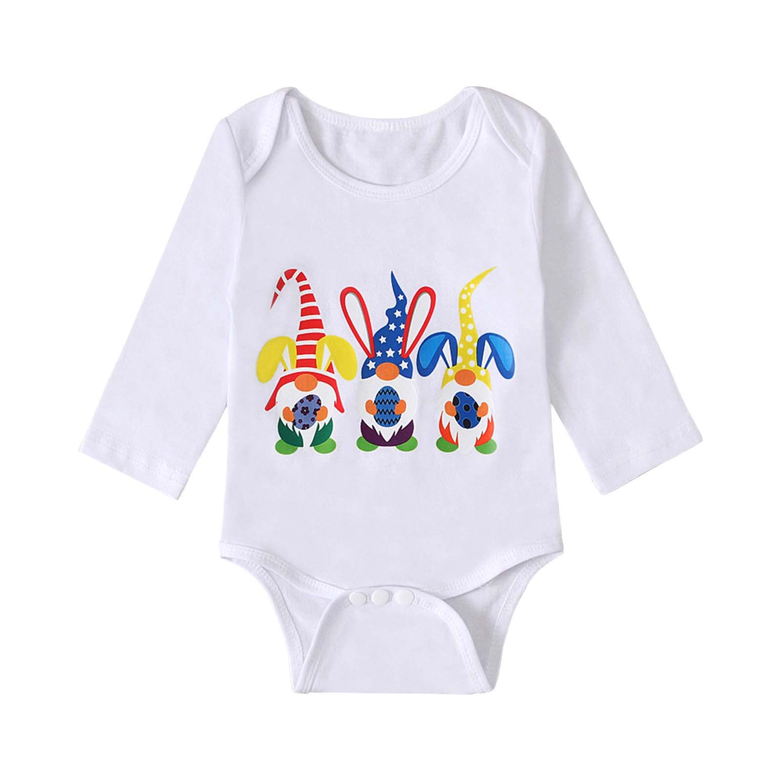 Toddler Baby Girls & Boys Summer Romper Jumpsuit - Cute Cartoon Printed White Overalls for Kids | Perfect for Playtime, Beach Outings & Family Photos