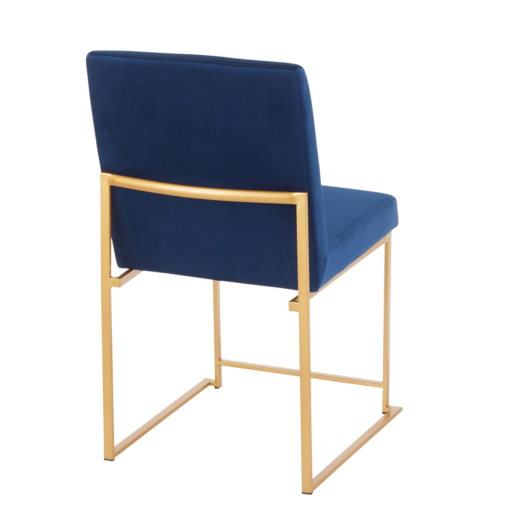LumiSource High Back Fuji Dining Chair Set of 2 - Modern Upholstered Kitchen Chairs for Dining Table - Comfortable Contemporary Seating for Home, Restaurant & Office Use