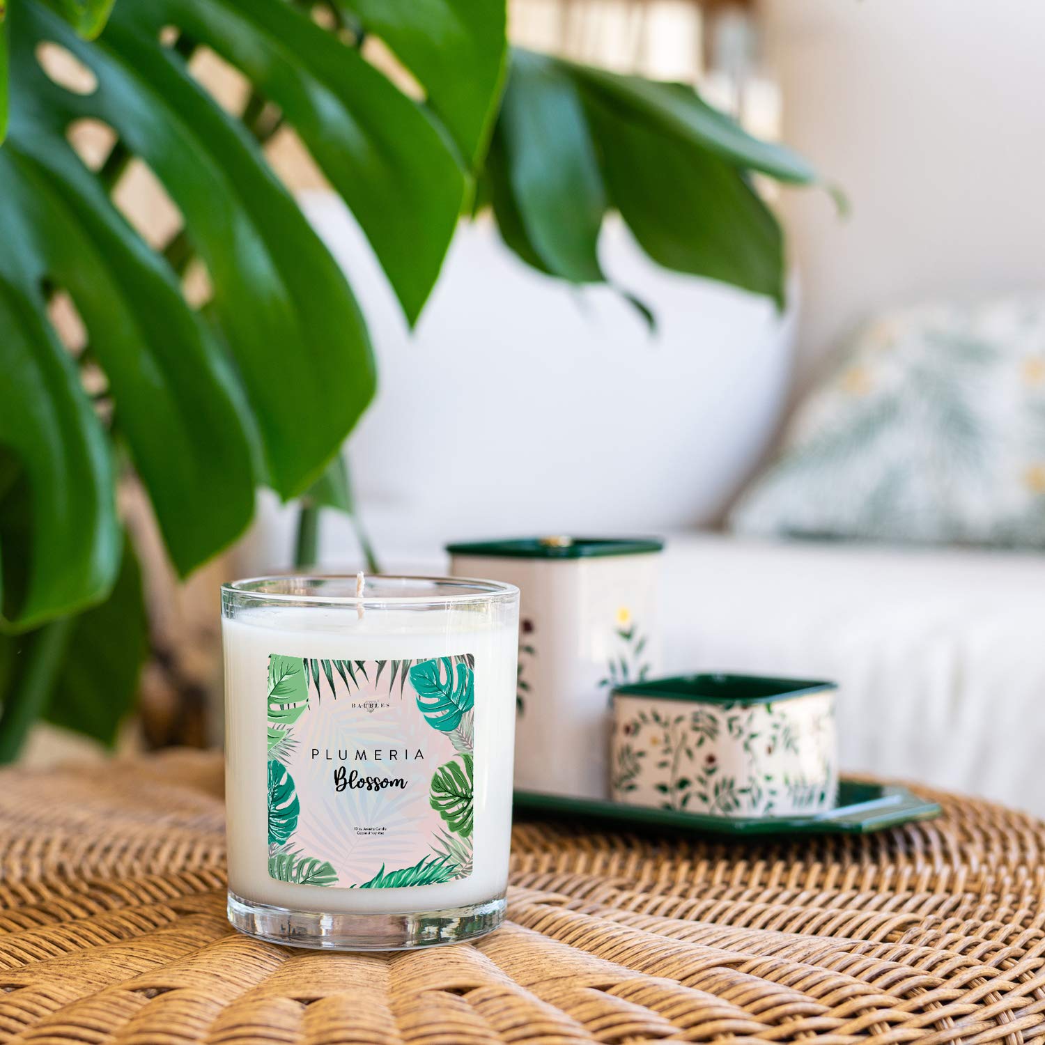 Plumeria Blossom Scented Premium Soy Candle with Surprise Jewelry Gift - 10oz Large Hand-Poured Candle, Parrafin-Free, Made in USA | Perfect for Home Decor, Relaxation & Gift Giving