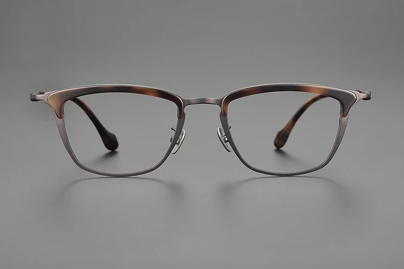 Stylish Unisex Black Titanium Acetate Square Eyeglasses Frame 6069 - Perfect for Work, Reading & Fashion Accessories