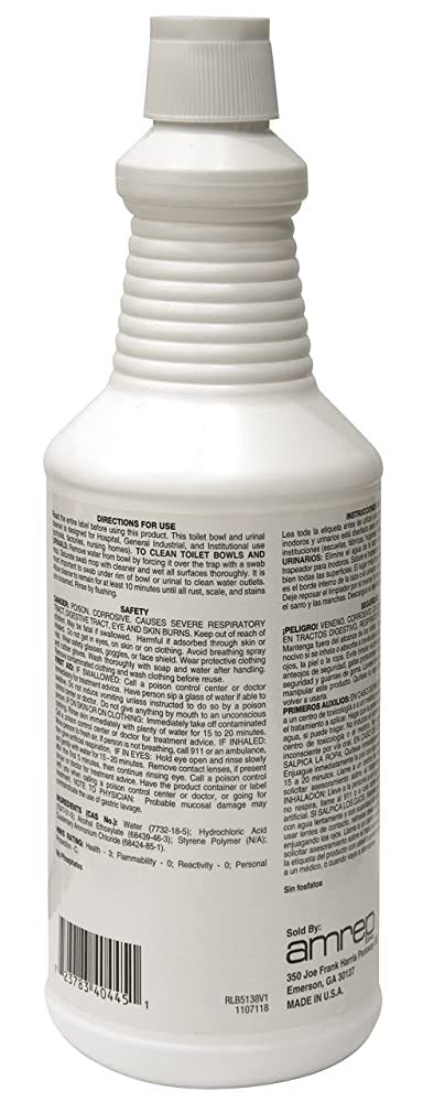 MISTY Bolex Toilet & Urinal Cleaner Concentrate - 32 oz (Pack of 12) | Powerful Bathroom Cleaner for Stains & Odors | Ideal for Homes, Hotels & Commercial Restrooms