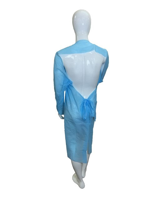Disposable Plastic PPE Gowns - Pack of 10 | Medical Protective Coveralls for Healthcare Workers & Essential Workers | Ideal for Hospitals, Clinics & Home Care Use