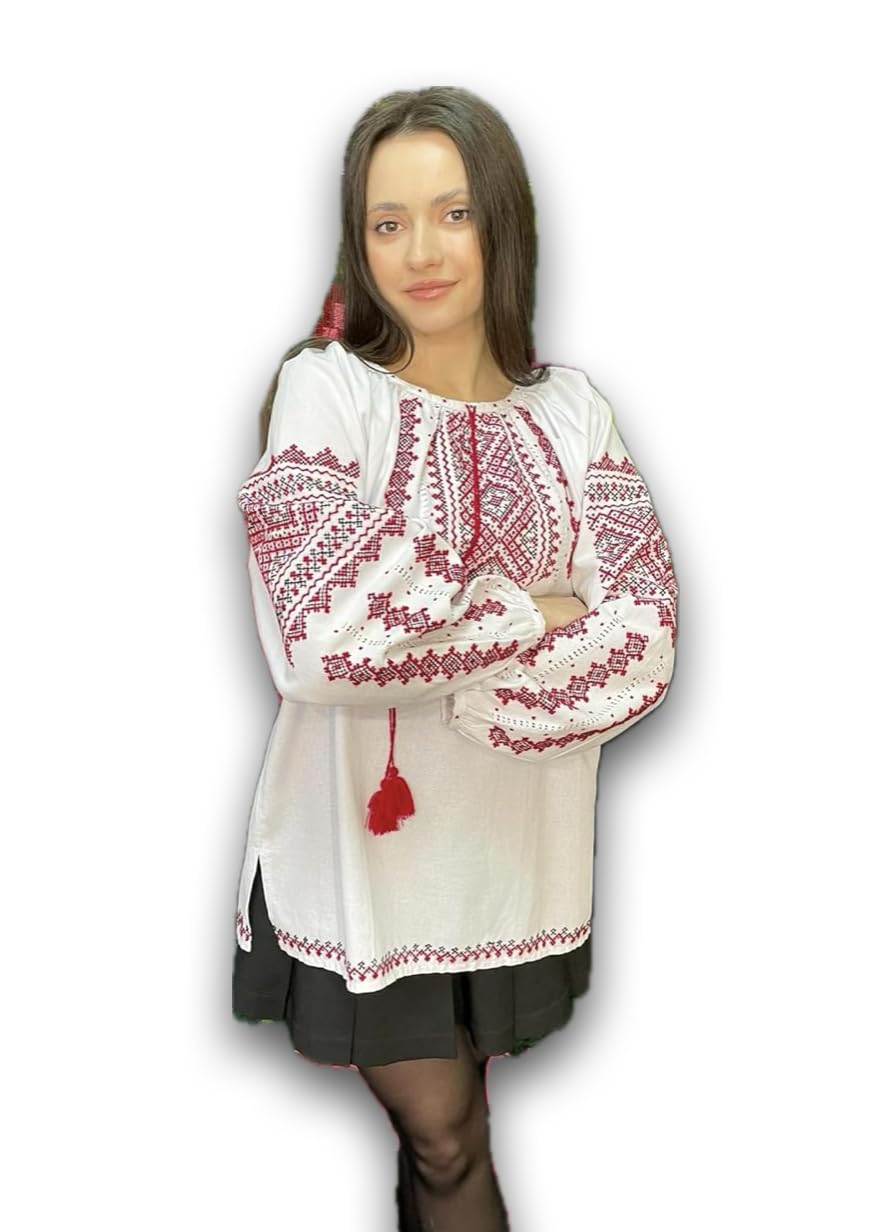 Ukrainian Handmade Vyshyvanka Embroidered Blouse - Traditional Folk Art Clothing for Women | Boho Style Top | Perfect Gift & Souvenir (XS) | Ideal for Festivals, Cultural Events & Bohemian Fashion