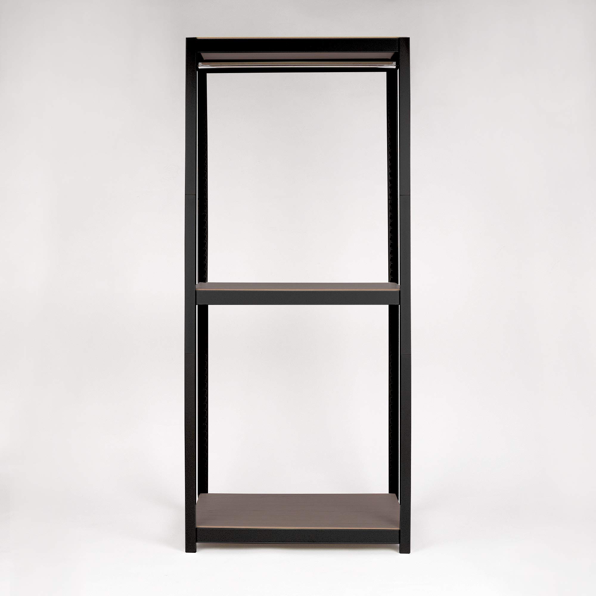 Premium 2-Tier Heavy Duty Clothing Rack - Adjustable Modular Metal Shelving for Bedroom & Closet Organization (32.1