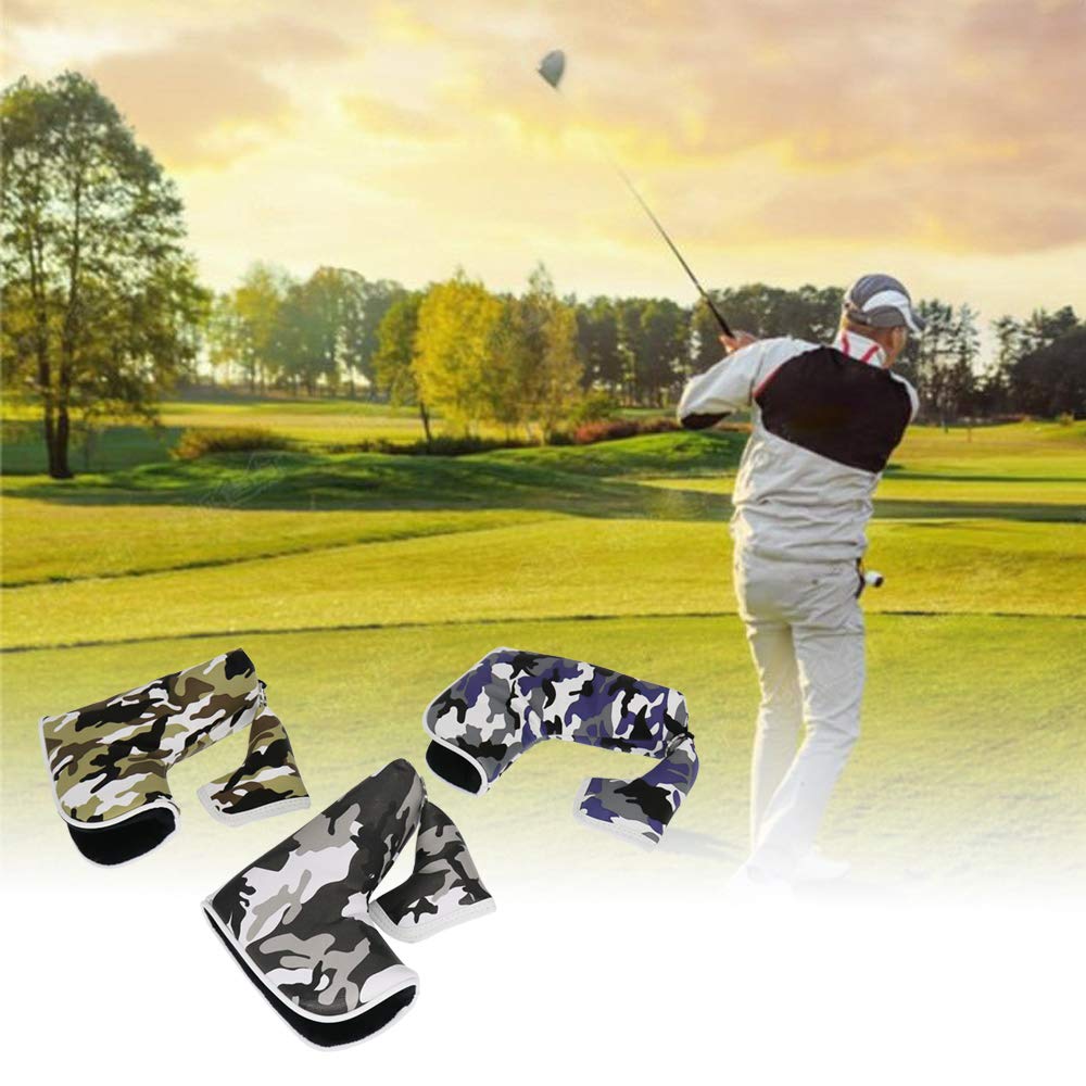 SEACLOUD Golf Blade Putter Cover - Camouflage Pattern Magnetic Headcover for Golf Club Protection | Perfect for Golf Course & Practice Sessions