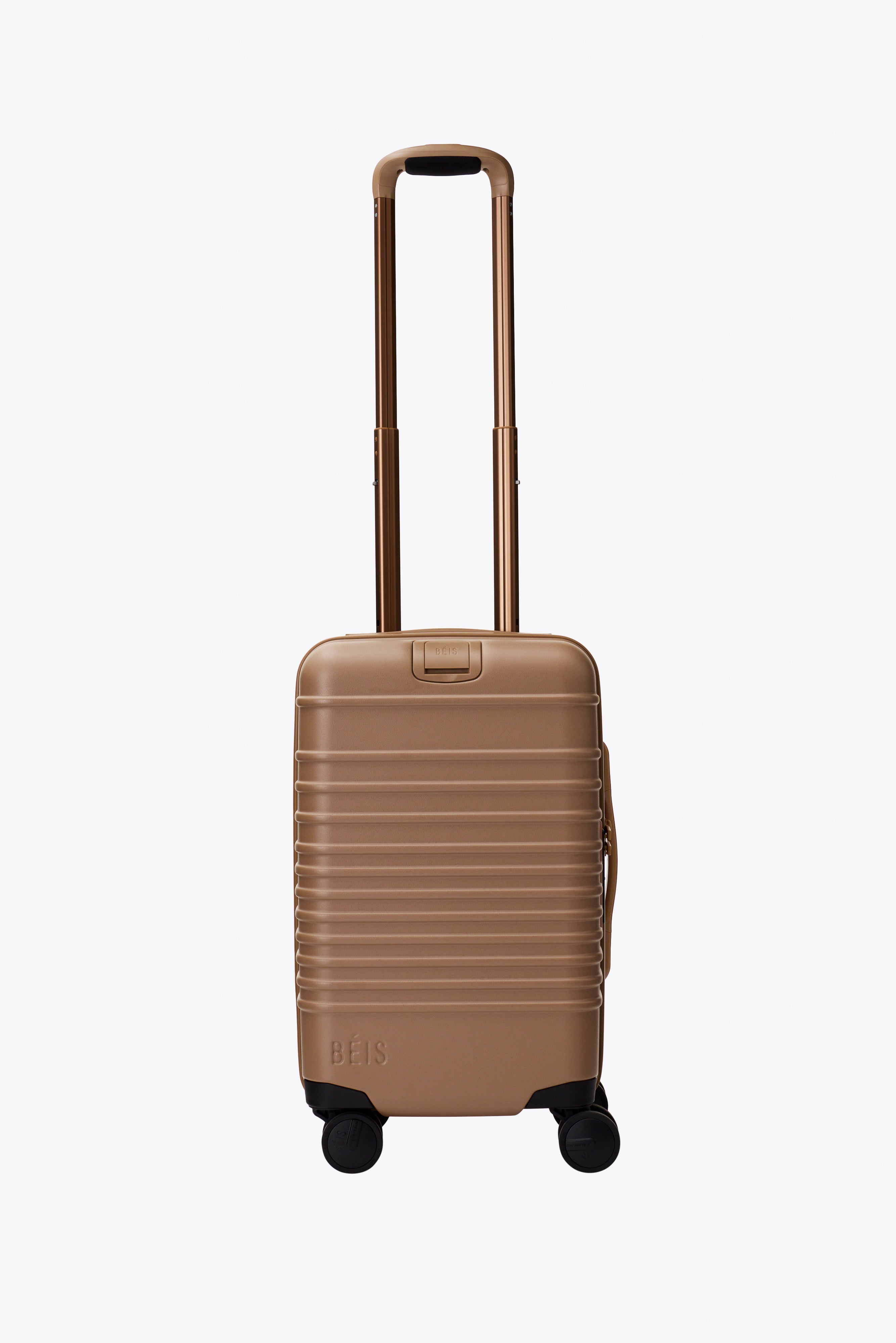 Best Small Carry On Roller Bag in Camel Color - Perfect for Air Travel & Weekend Getaways