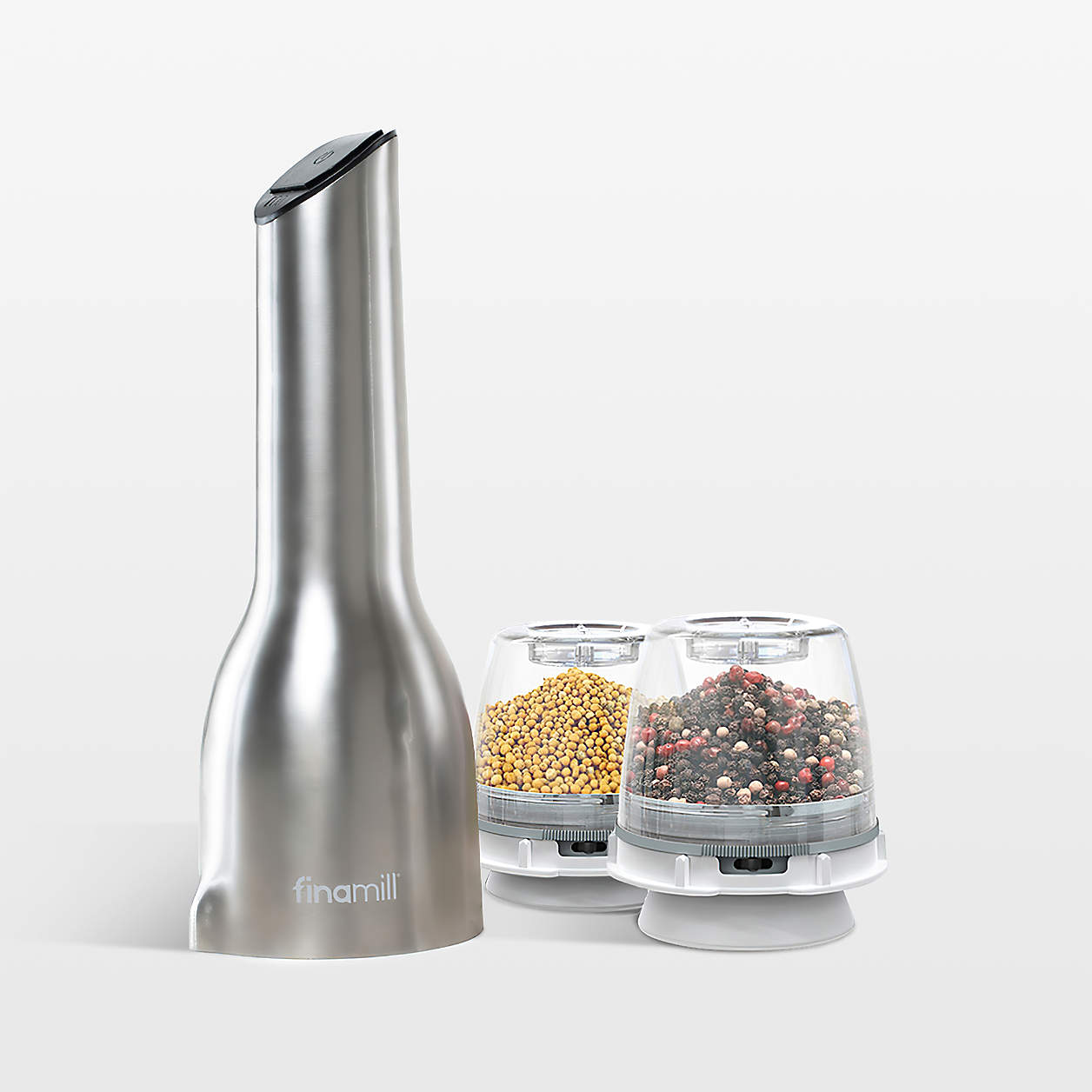 Rechargeable Finamilll Grinder with 2 Pods - Portable Electric Herb & Spice Grinder for Kitchen, Camping & Travel Use