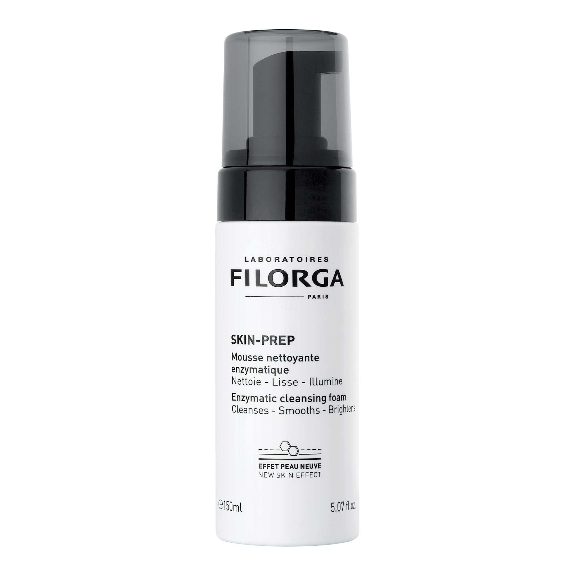 Filorga Skin-Prep Enzymatic Cleansing Foam - Gentle Face Wash with Aloe Vera, Jojoba Oil & Papain Enzyme for Deep Cleansing, Smooth Skin & Pollution Protection - 5.07 fl oz | Perfect for Daily Skincare Routine & Travel-Friendly Size