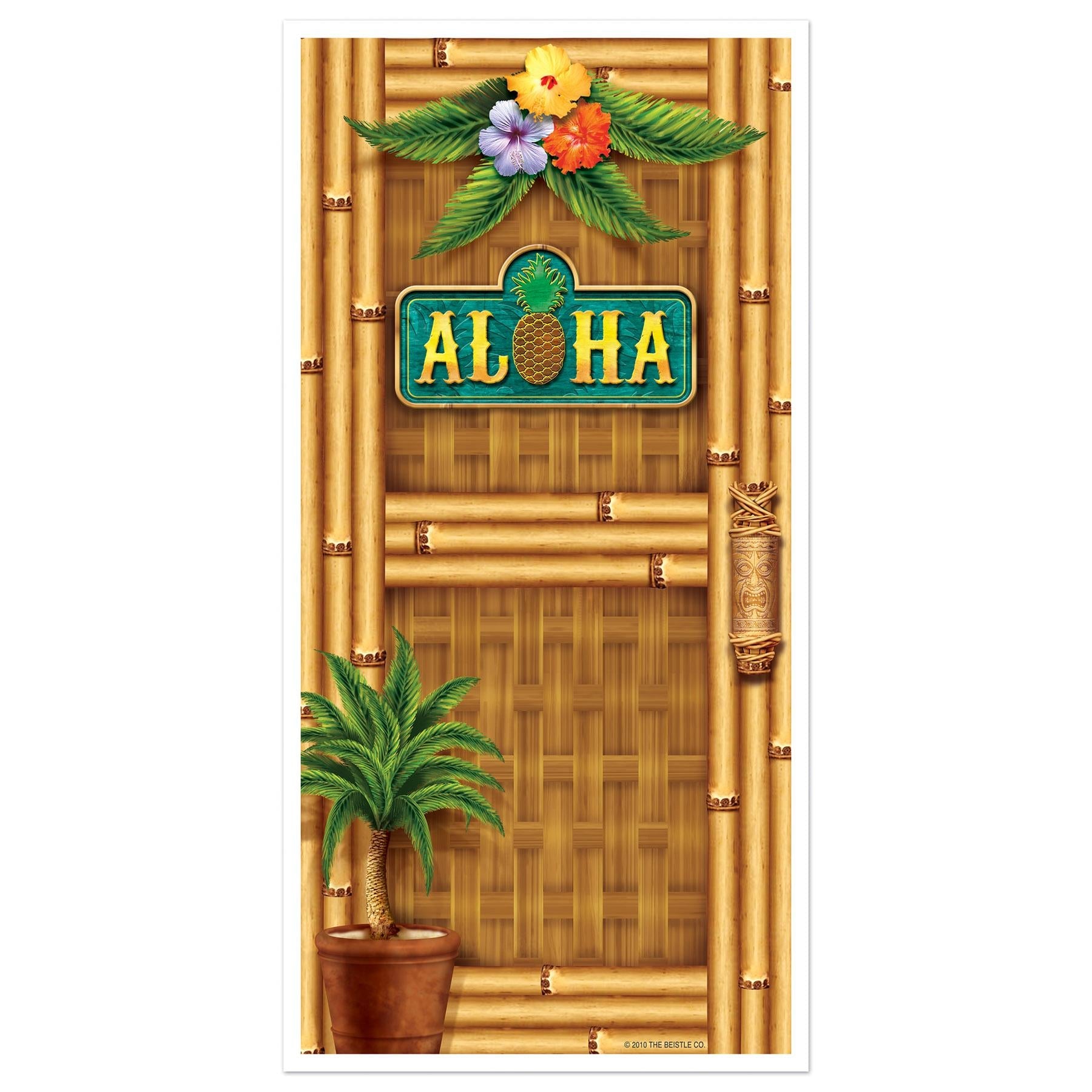 12 Pack Beistle Luau Party Aloha Door Covers - Tropical Hawaiian Theme Decorations for Summer Parties, Beach Events & Luau Celebrations