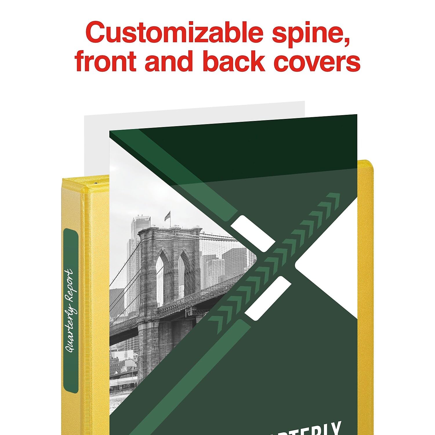 Staples Standard 1 Inch 3-Ring View Binder - Yellow | School, Office & Home Organization Supplies for Documents, Reports & Projects