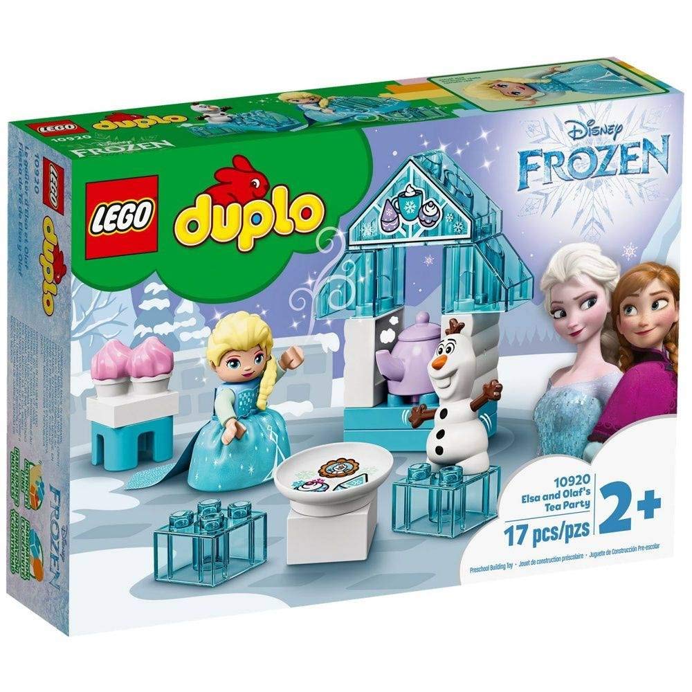 LEGO DUPLO Disney Frozen Building Toy Set with Elsa & Olaf Figures - 17 Piece Tea Party Playset for Kids & Toddlers | Creative Pretend Play, Birthday Gift & Early Learning Activity