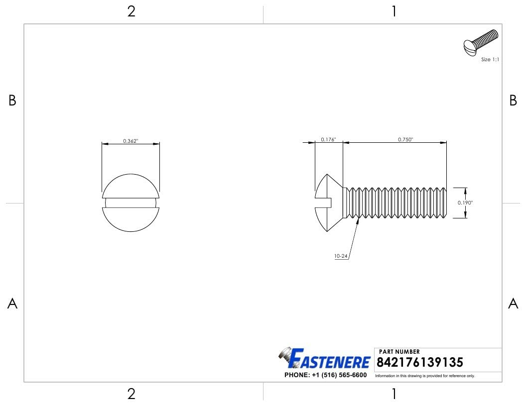 1000PCS 10-24 x 3/4