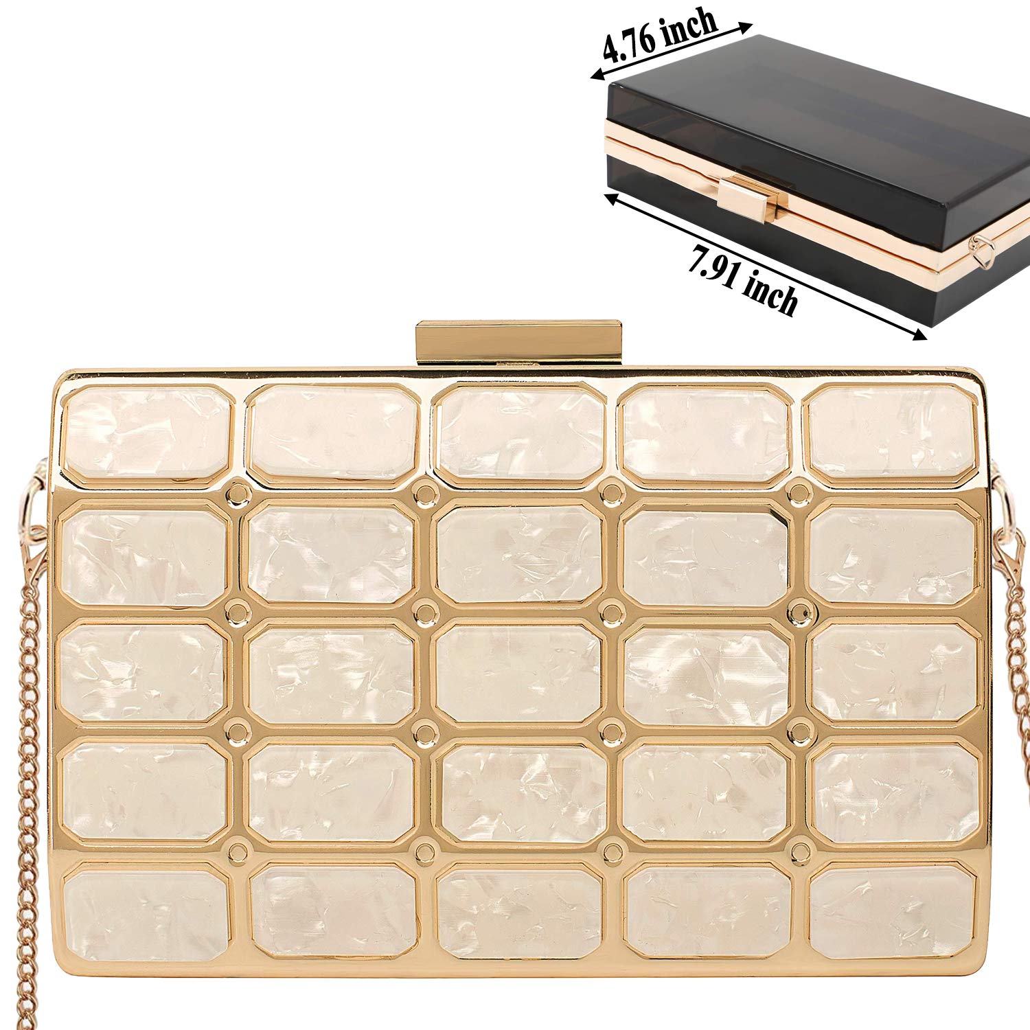 Premium Rectangular Metal Purse Frame for Resin Clutch Bags - DIY Handbag Mold Kit in Gold | Perfect for Crafting Unique Resin Purses, Evening Bags & Fashion Accessories