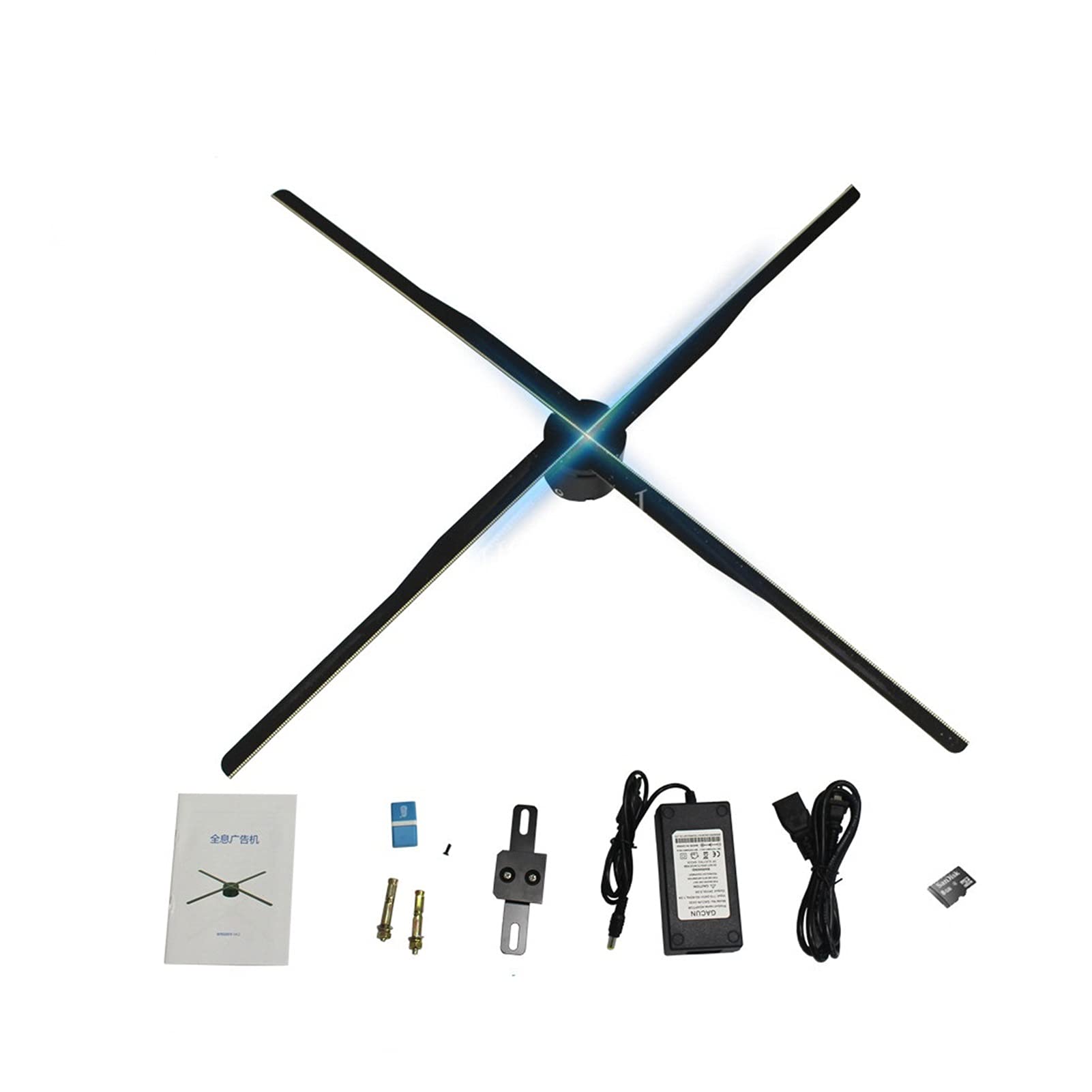 3D Hologram Fan 84cm WiFi Holographic Projector LED Display with Remote - 360° Holographic Imaging Lamp for Advertising, Night Light, Shop, Bar, Casino, Party & Events