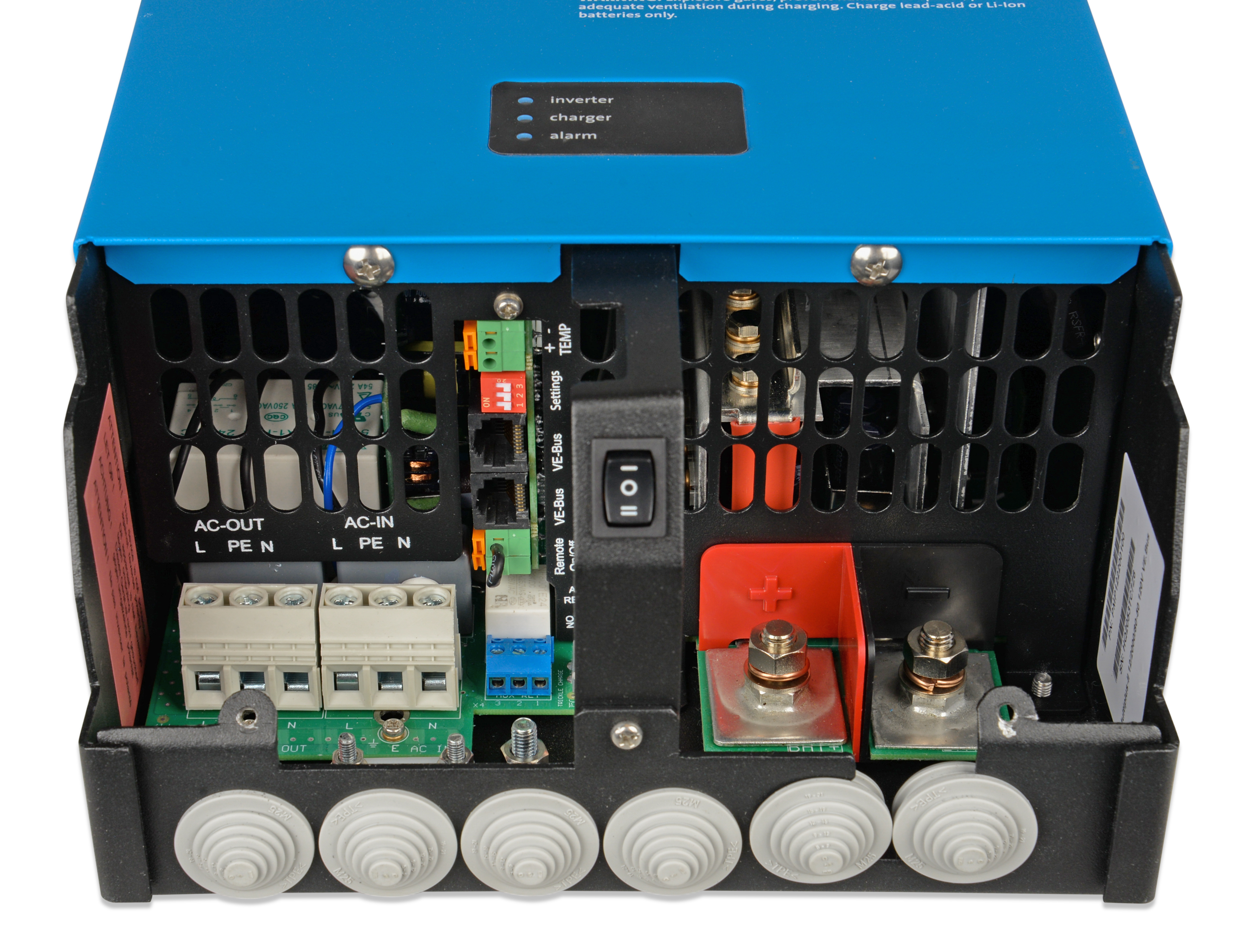 Victron Energy MultiPlus 12/2000/80 50 120V Pure Sine Wave Inverter Charger with VE.Bus | UL Certified Power Converter | RV, Marine & Off-Grid Solar System Use | PMP122200102