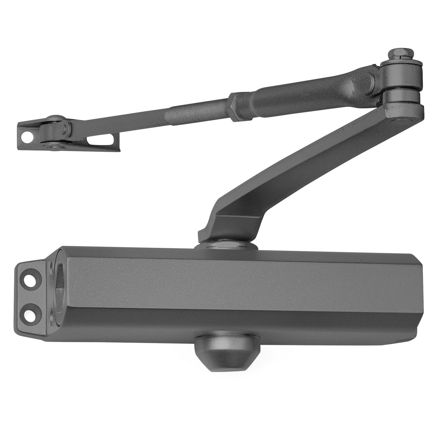 EDC534 Aluminum Door Closer - 3 Hour Fire Rated ANSI BHMA Certified #4 Power Size for Residential & Light Commercial Use (Garage to House Door) | Durable Backcheck Mechanism for Smooth Closing