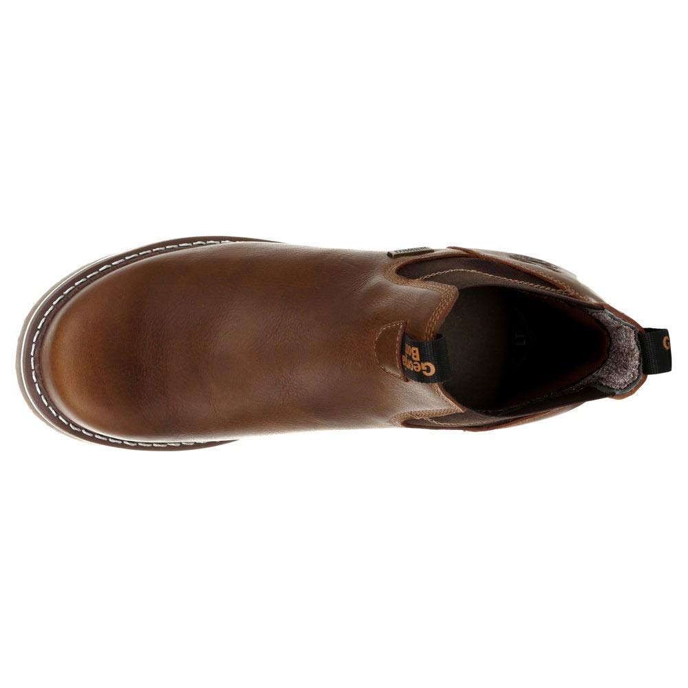 Georgia Boot AMP LT Wedge Waterproof Chelsea Work Boot - Durable & Comfortable for Construction, Landscaping & Outdoor Work