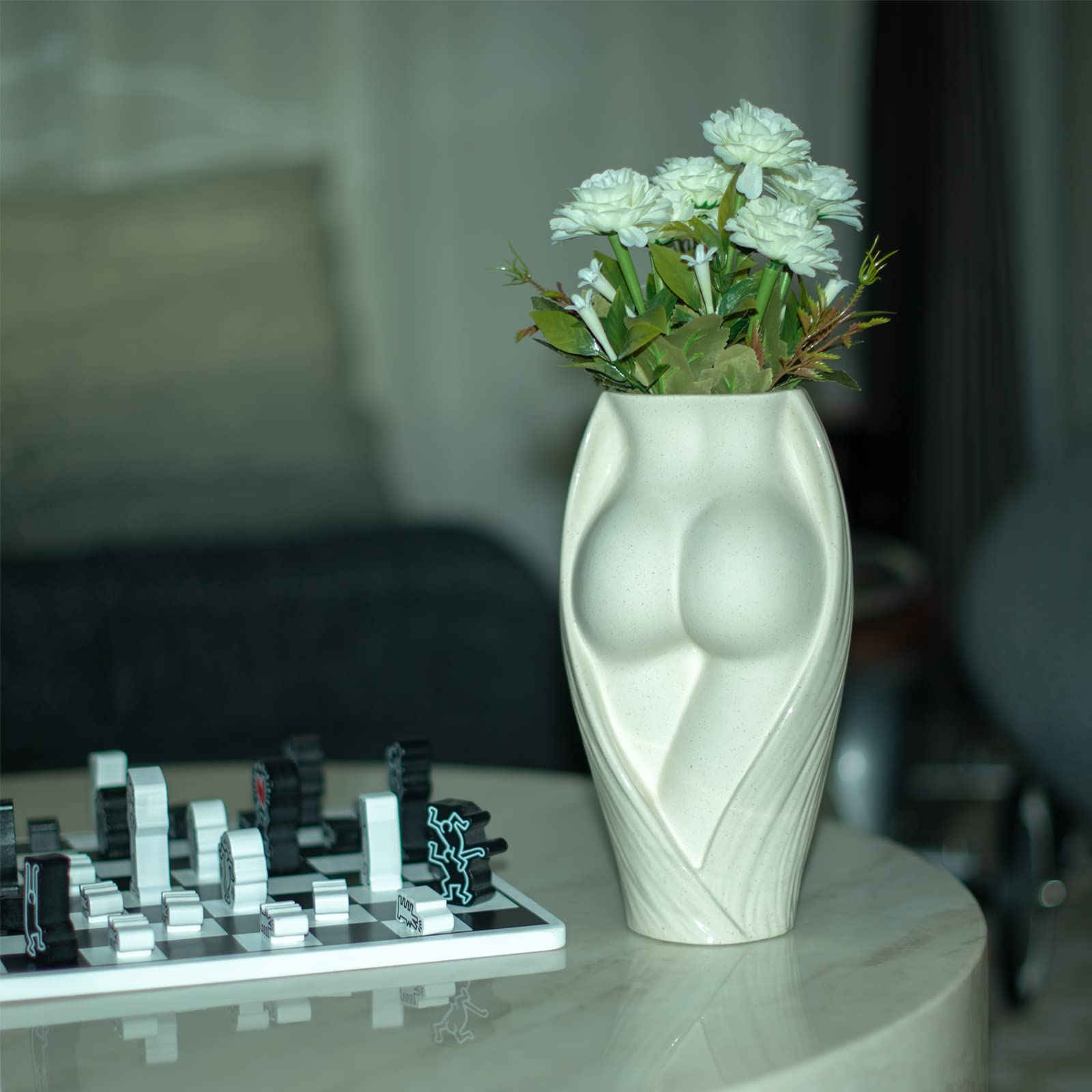 White Ceramic Female Body Vase - 10.24 Inch Tall Decorative Flower Vase for Home Decor, Unique Planter for Succulents & Floral Arrangements - Perfect for Living Room, Bedroom & Wedding Centerpieces