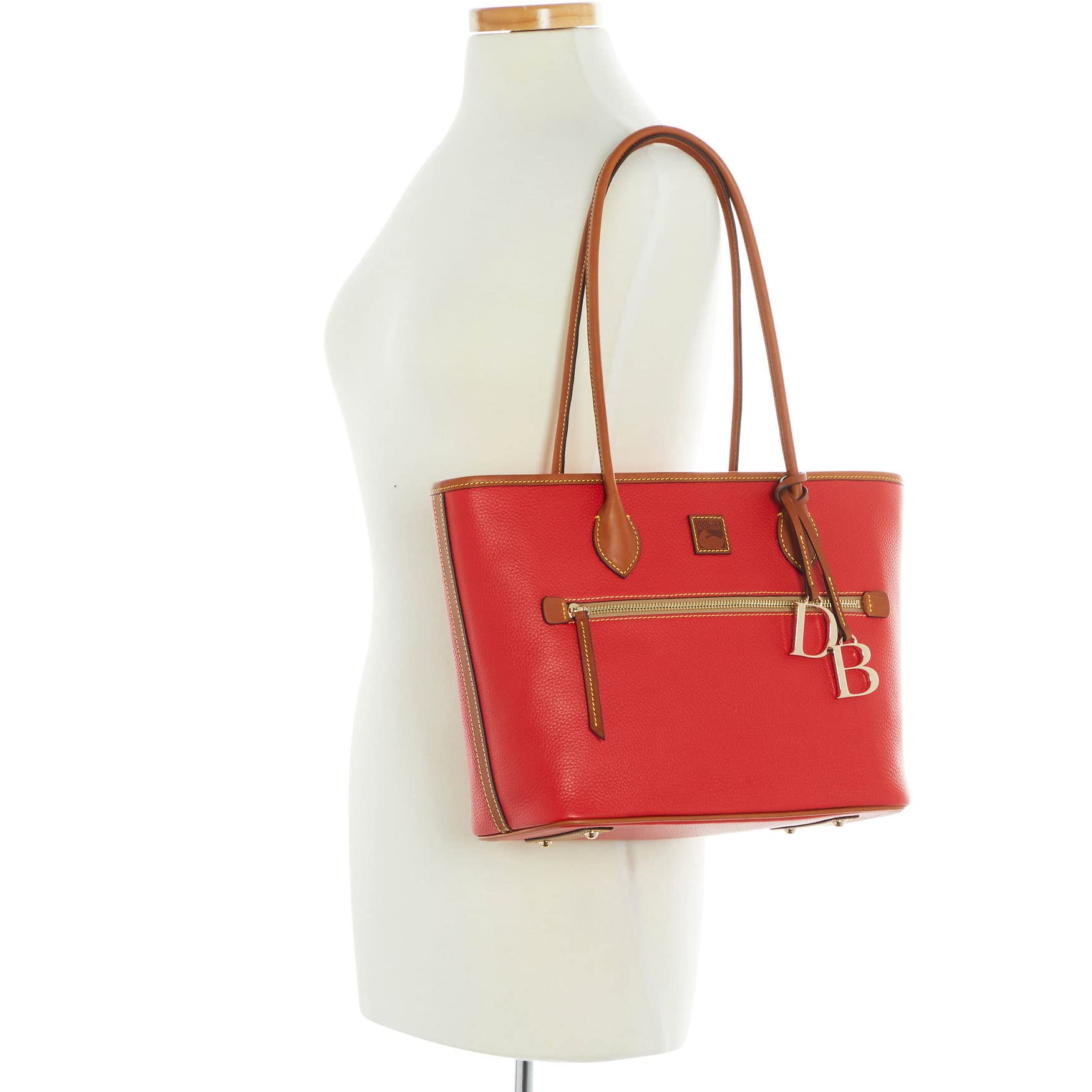 Dooney & Bourke Large Pebble Grain Leather Tote Bag for Women - Zipper Closure & Adjustable Long Shoulder Straps - Perfect for Work, Travel & Everyday Use