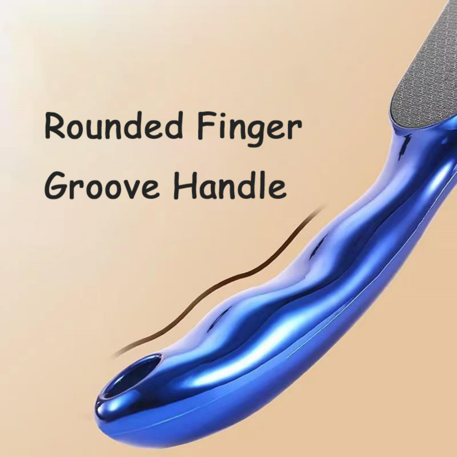 2025 New Nano Glass Foot File with Handle - Professional Callus Remover & Foot Scrubber for Smooth Feet - Blue & Gold Pedicure Tool for Home Spa, Salon & Travel Care