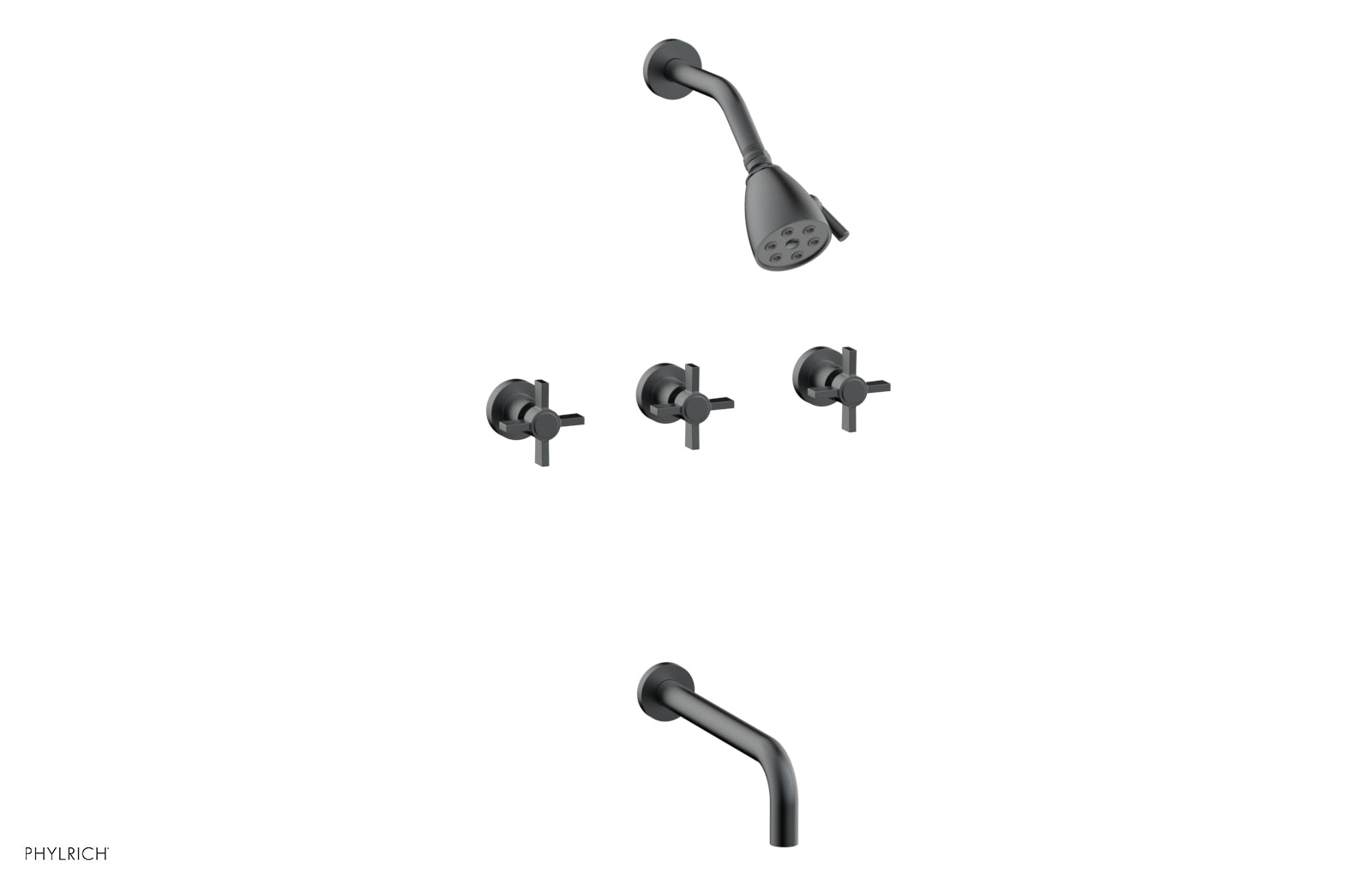 Premium 3-Handle Tub and Shower Faucet Set with 10