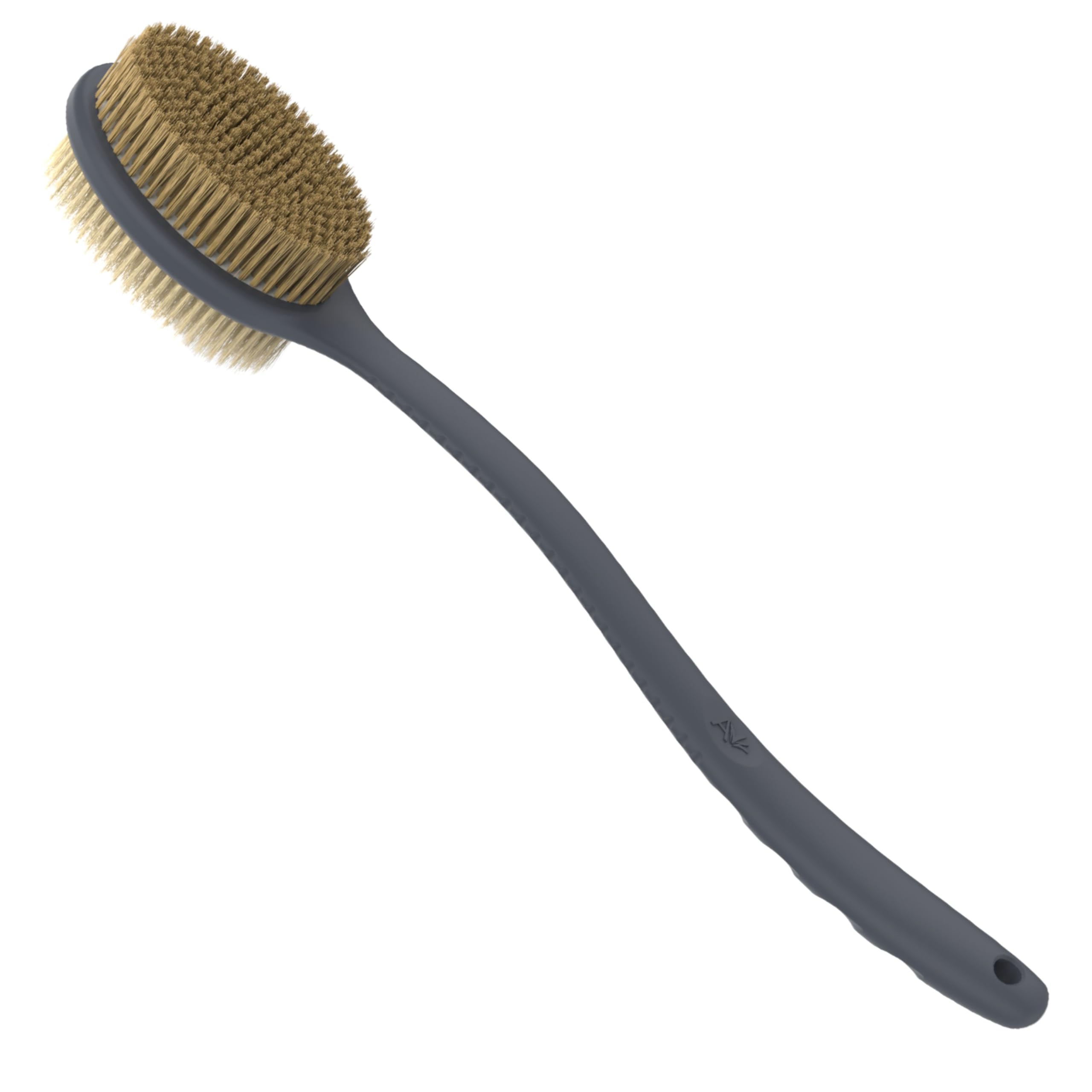 Avilana 19 Inch Silicone Back Scrubber with Handle - Exfoliating Shower Brush for Men & Women - Long Reach Body Scrubber for Hard to Reach Areas - Perfect for Back, Shoulders, and Feet Cleaning in Bath or Shower