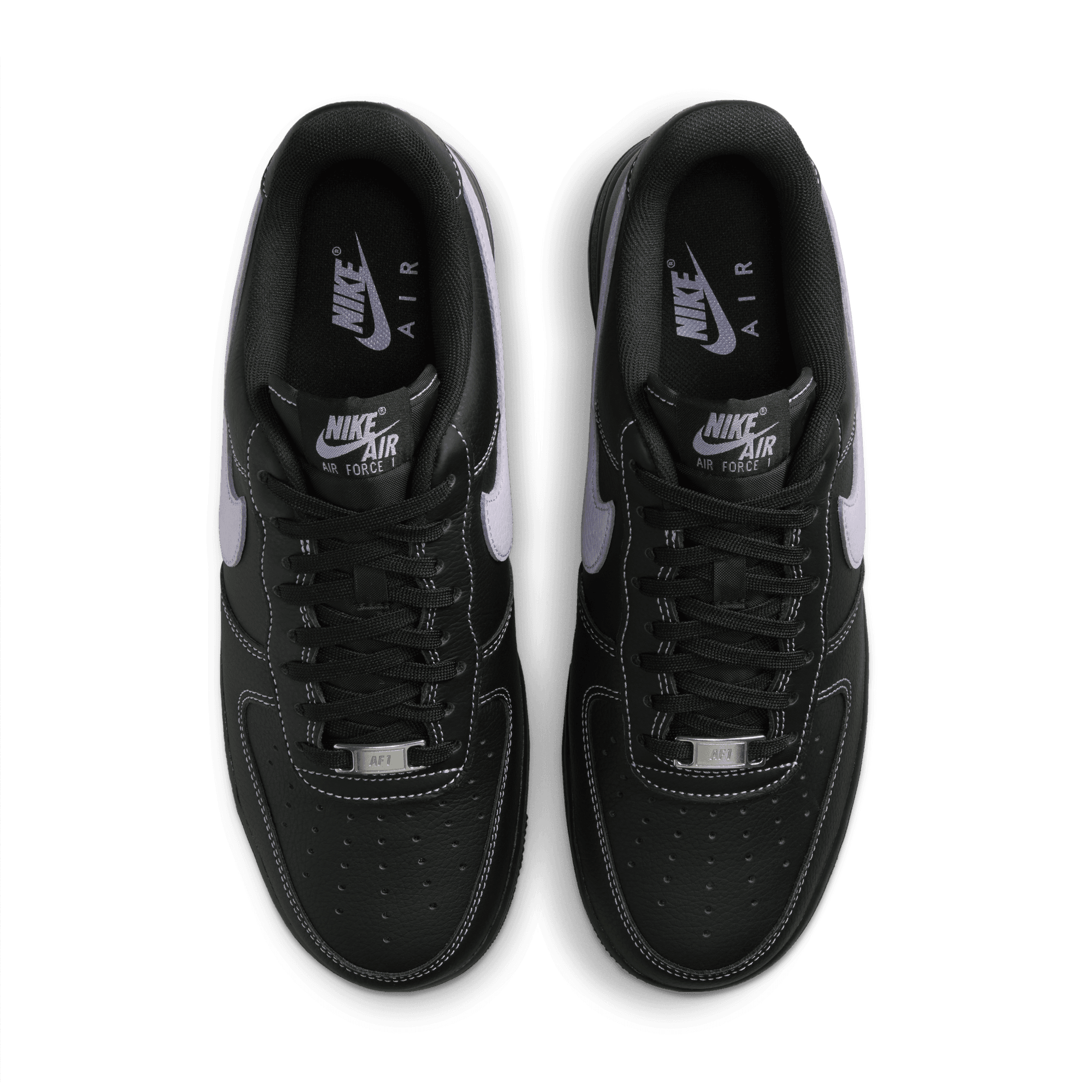 Nike Air Force 1 '07 LV8 Sneakers - Black & Light Lilac Basketball Shoes for Men & Women | Perfect for Casual Wear, Street Style & Everyday Comfort