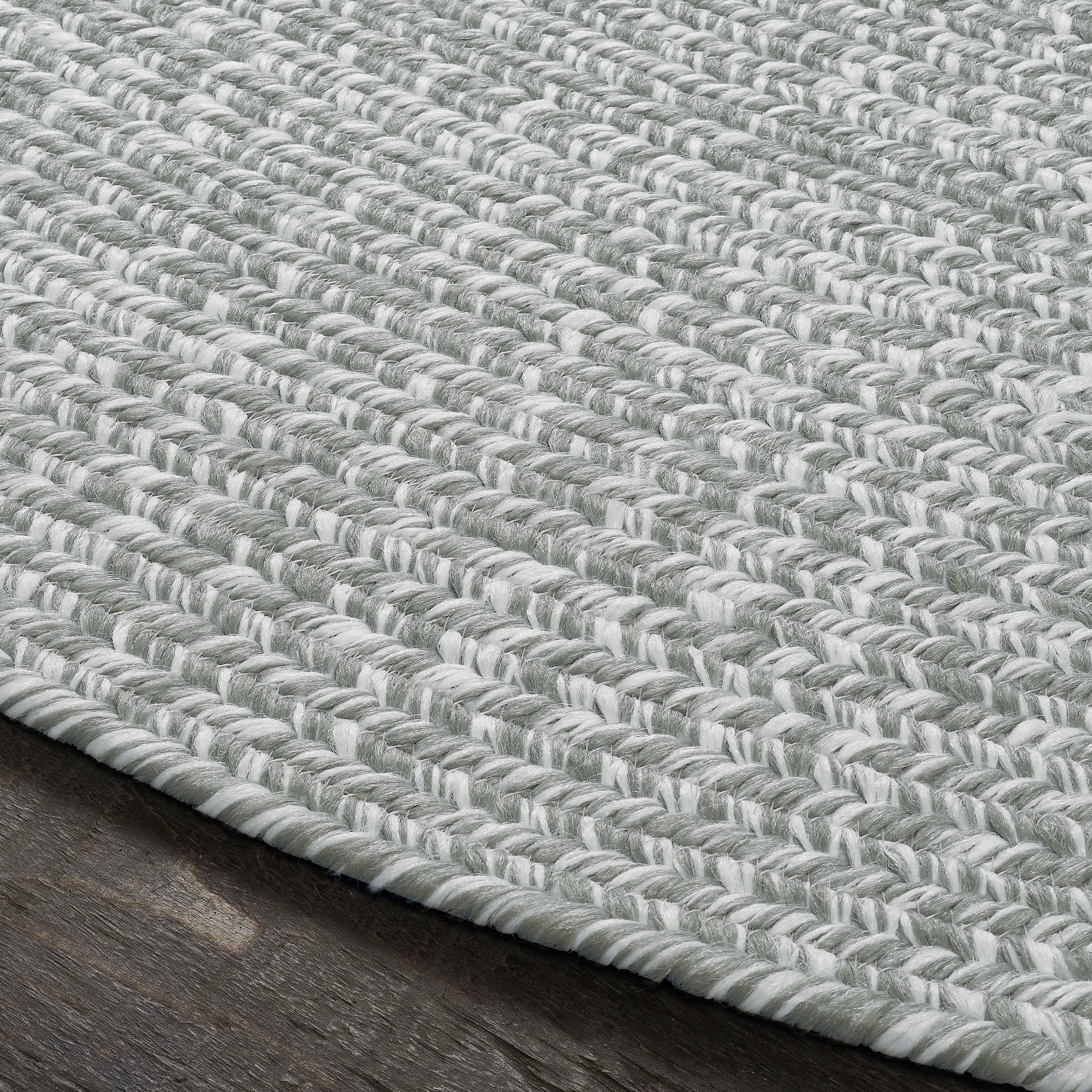 Reversible Braided Area Rug - 2-Tone Indoor/Outdoor Rug for Living Room, Bedroom, Patio & Deck - Non-Slip Durable Floor Mat for Home Decor