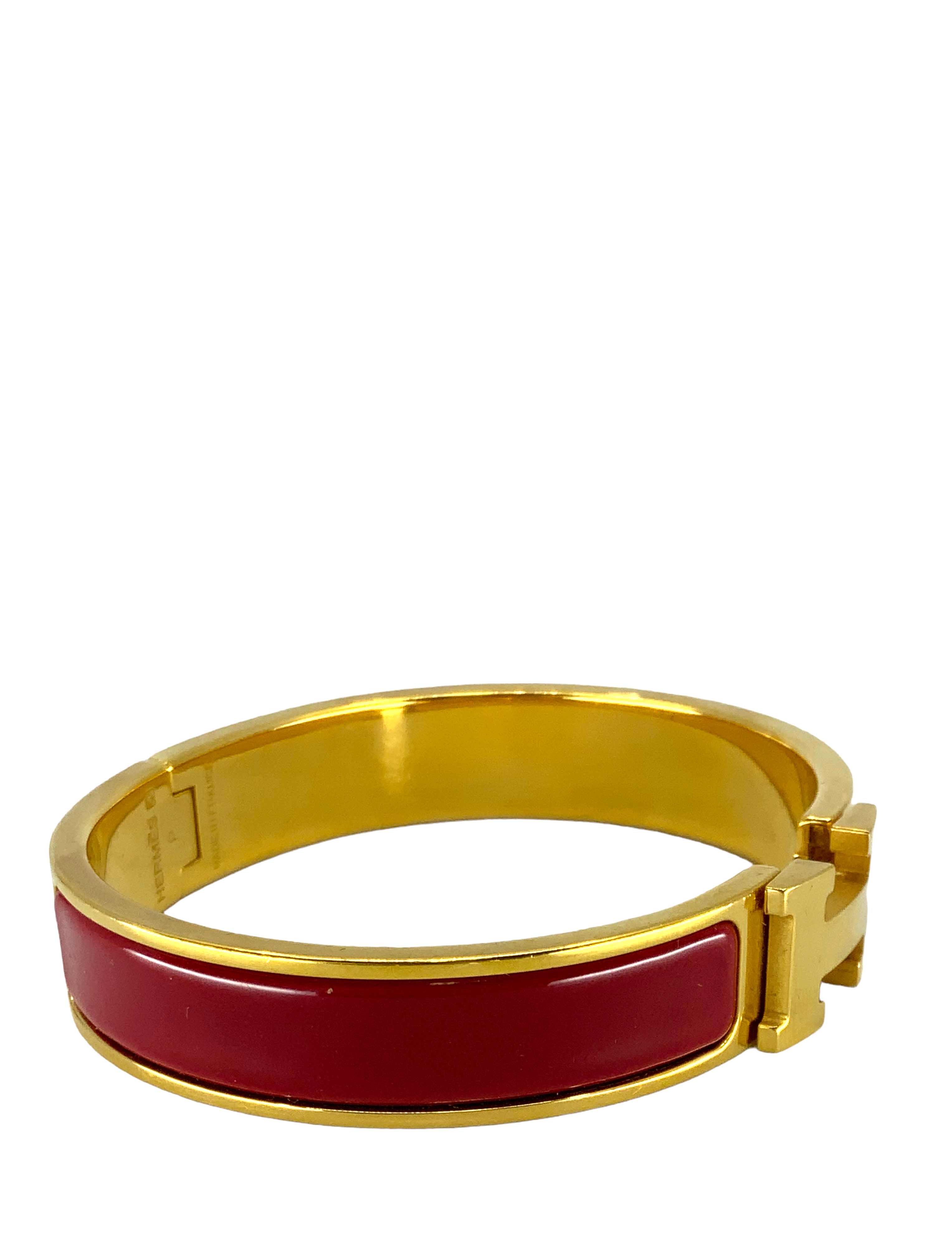 Hermes Narrow Clic Clac H Bracelet PM - Luxury Gold/Silver Bangle for Women | Perfect for Everyday Wear, Office & Special Occasions