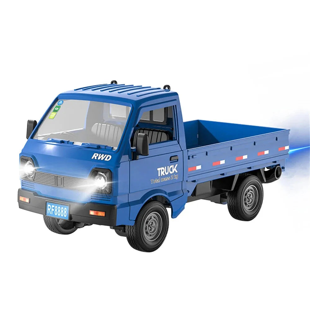 KFPLAN KF21 1/16 Scale 2.4Ghz 2WD Remote Control RC Van Toy with LED Lights & Spray Function - Ready-to-Run (RTR) for Kids | Outdoor Play, Birthday Gifts, Racing Competition