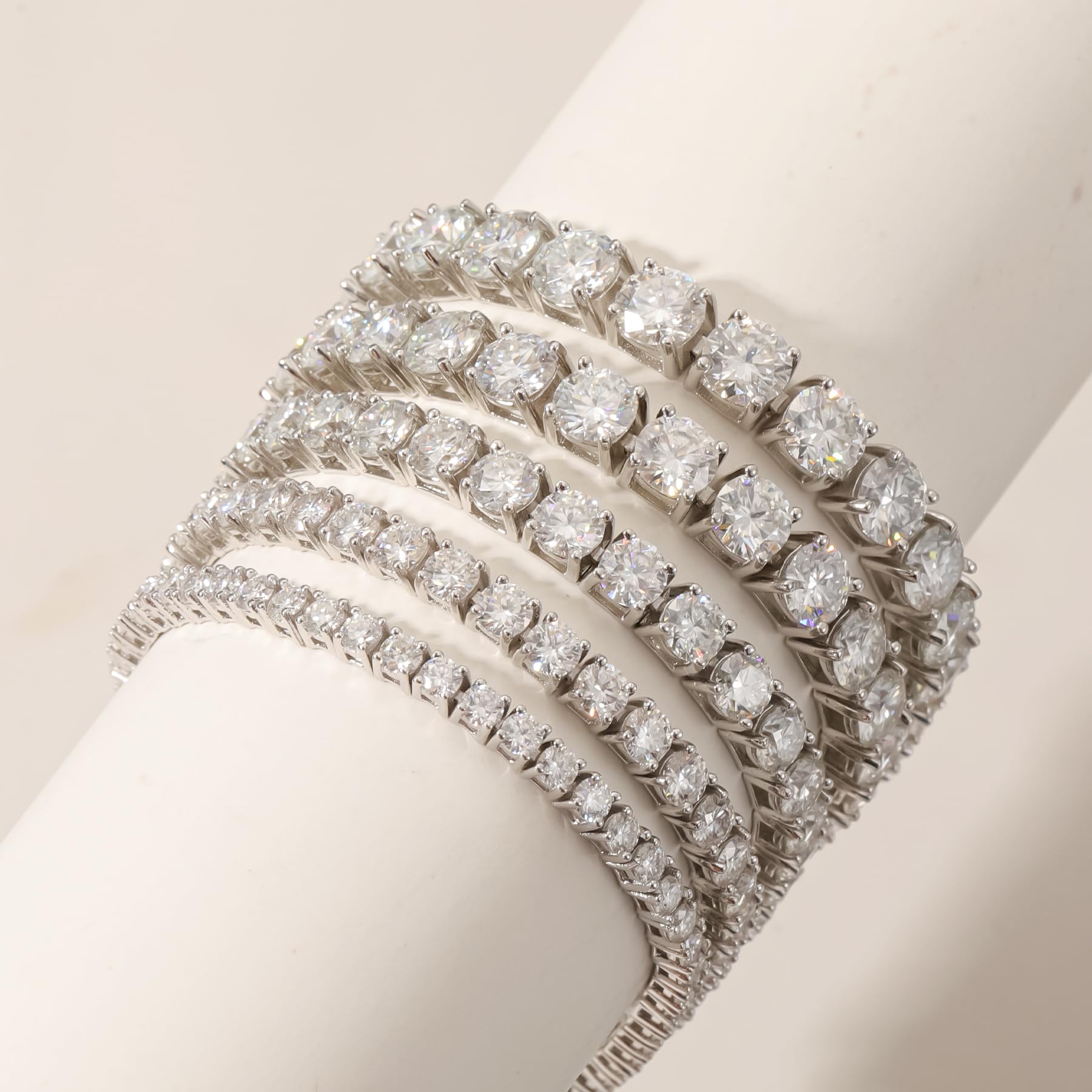 2-6.5mm Moissanite Tennis Bracelet for Women & Men - Durable Diamond Alternative Jewelry Gift for Anniversary, Wedding & Special Occasions - Perfect for Everyday Wear & Formal Events